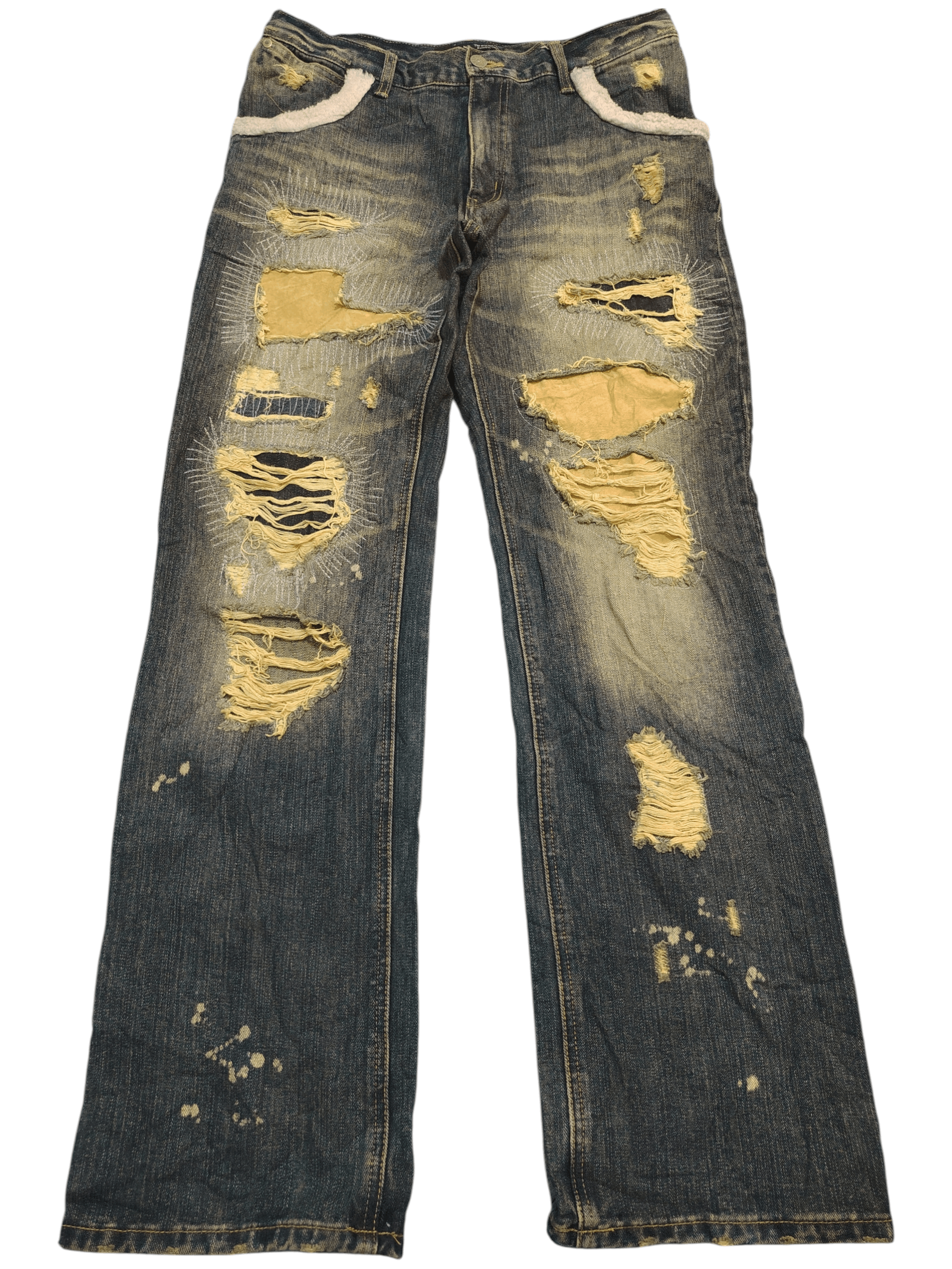 Who Decides War Japanese Exhibitionist TTU Distressed Denim Size US 33 - 1 Thumbnail