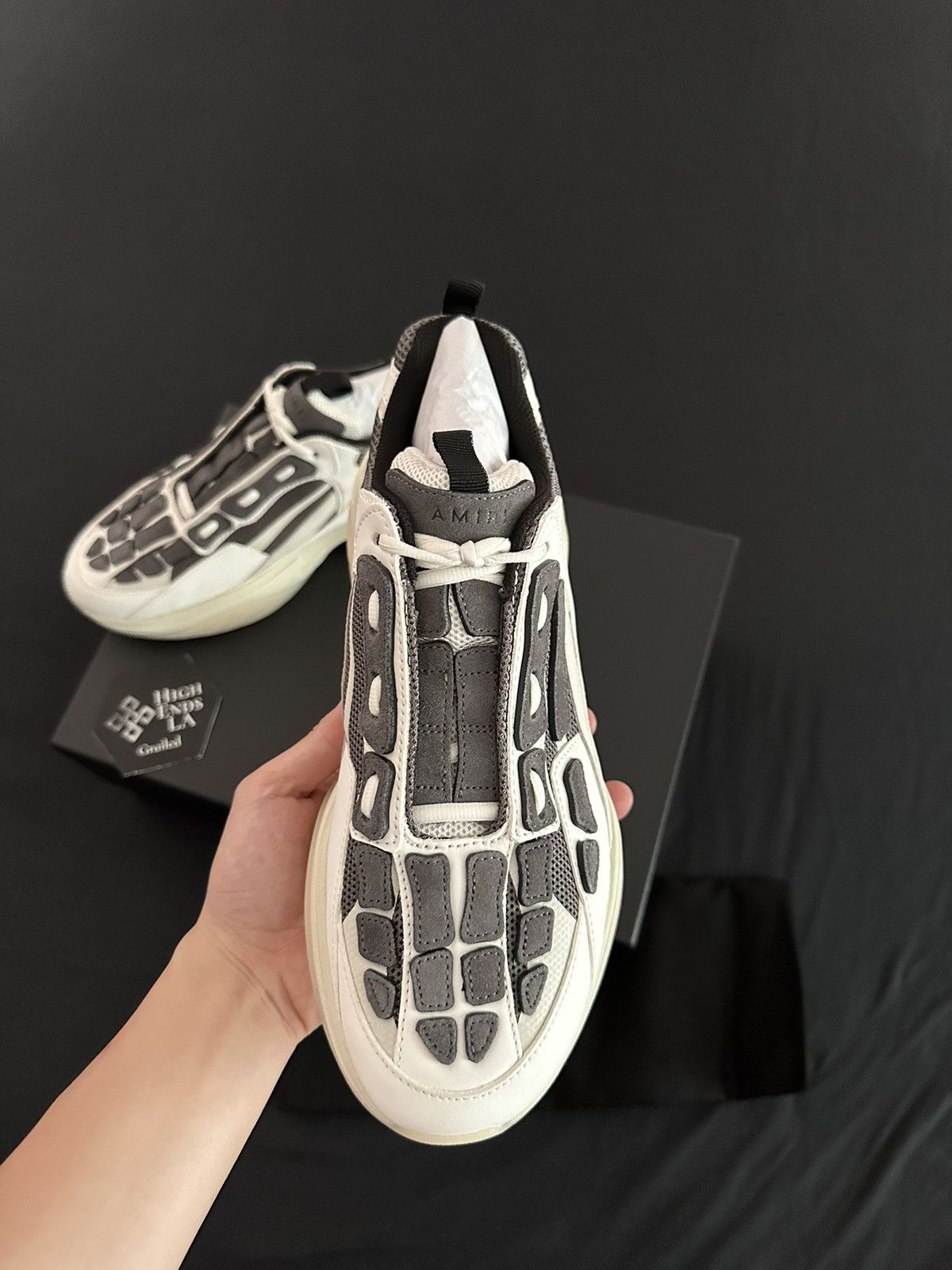 Amiri Amiri Tan Grey Bone Runner Size US 11 / EU 44 - 2 Thumbnail