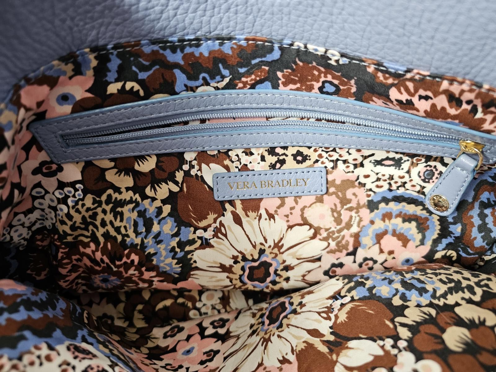 Other Vera Bradley Purse Blue Womens Large Leather Quilted Size ONE SIZE - 2 Thumbnail