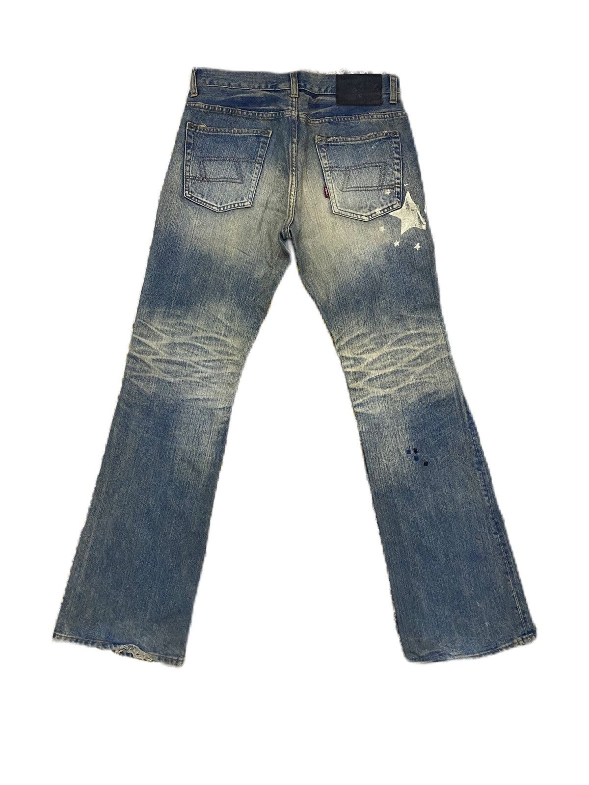 Japanese Brand FLARE Japan Brand Patchwork Tetei Ripped Design Size US 29 - 5 Thumbnail
