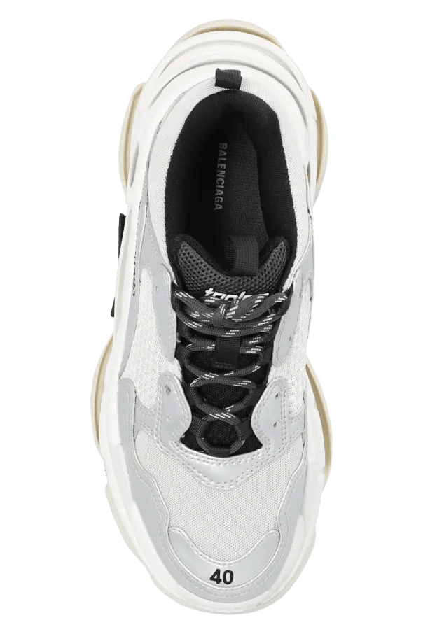 o1bcso1str1224 Triple S Sneakers in Silver/White