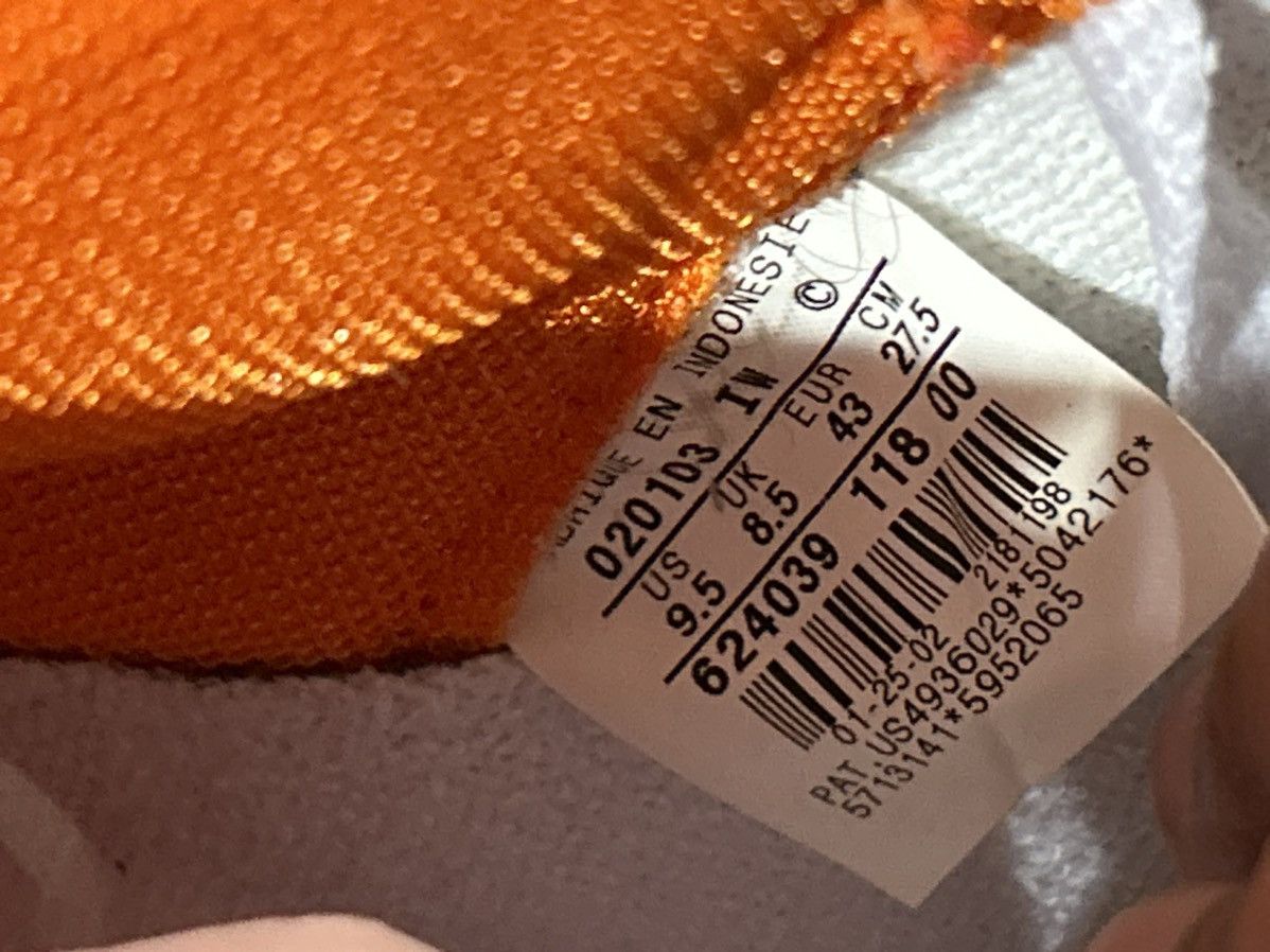 Nike × Vintage RARE 2002 Nike Air Force 1 safety orange 9.5 Size US 9.5 / EU 42-43 - 6 Thumbnail