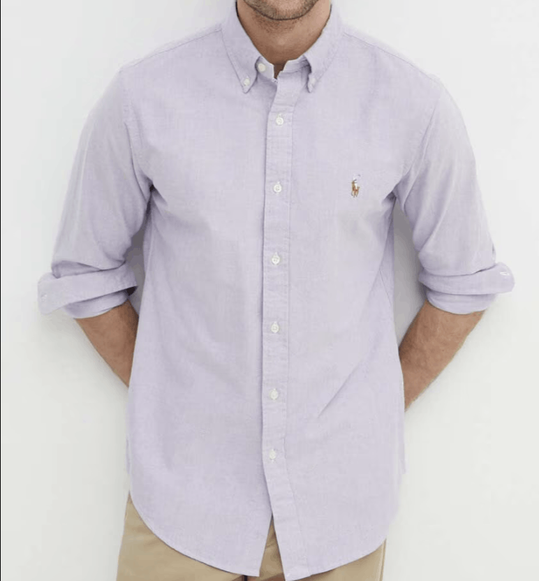 Polo Ralph Lauren Polo Ralph Lauren men's cotton shirt light purple Size US L / EU 52-54 / 3 - 6 Thumbnail