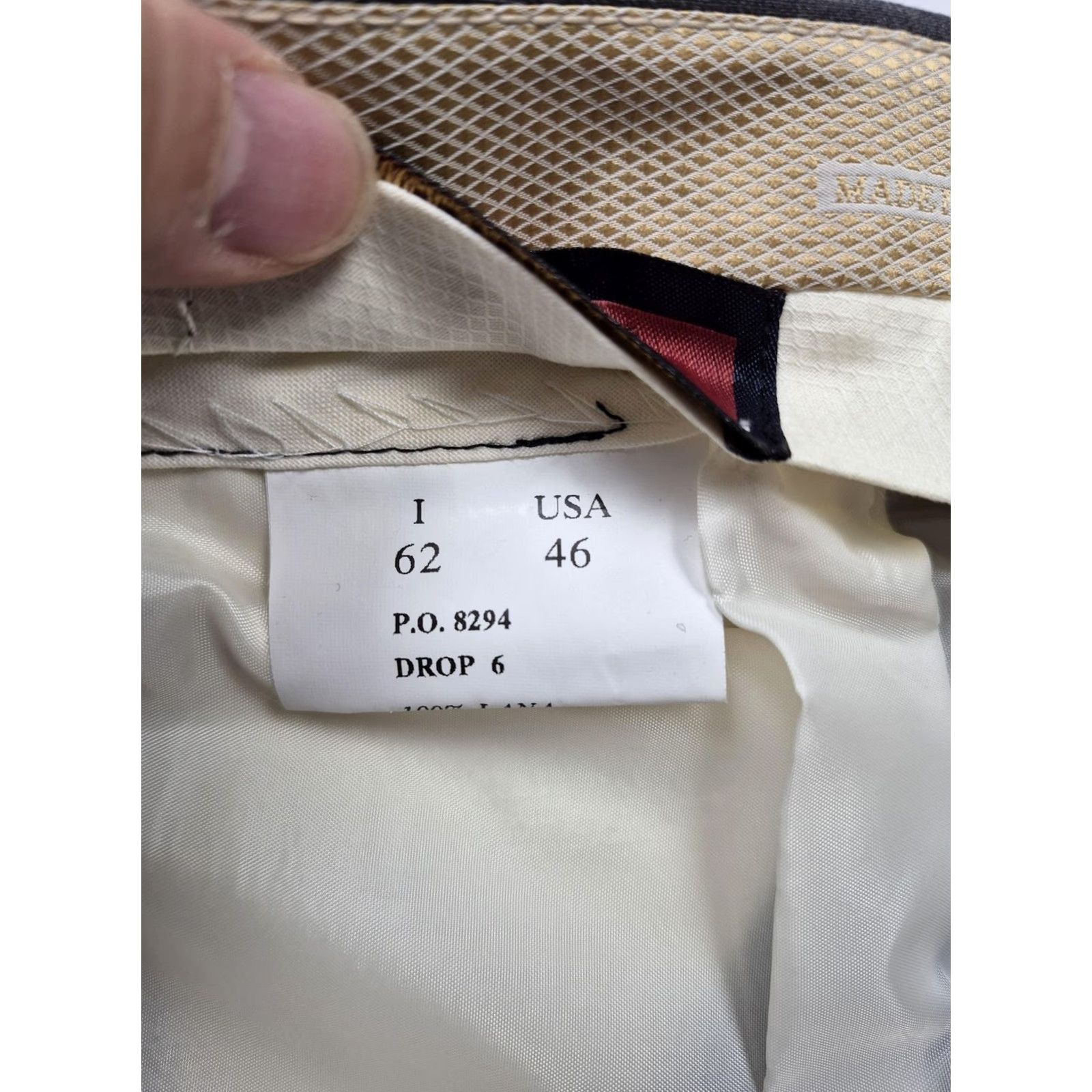 Vintage VTG Zanieri Dress Pants Mens 40x36 Gray Wool Pleated Straight Super 100s Italy Size US 30 / EU 46 - 6 Thumbnail