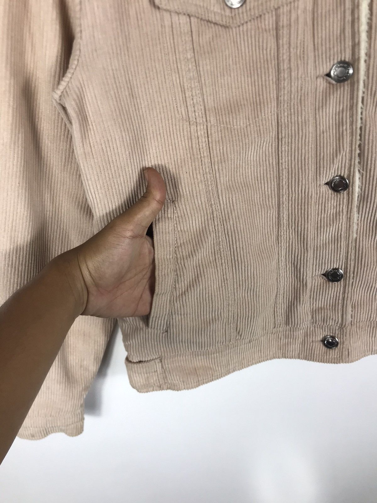 Bershka 🔥Bershka Corduroy Sherpa In Side Trucker Jacket Size US S / EU 44-46 / 1 - 7 Thumbnail
