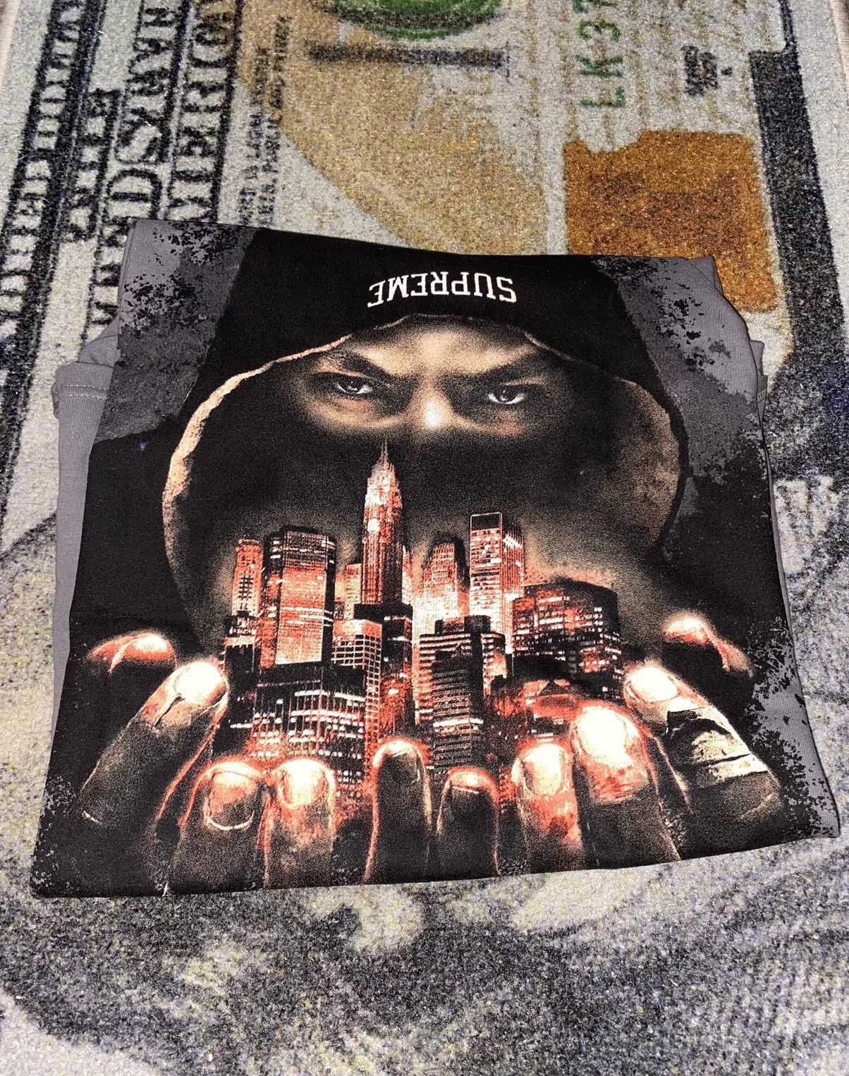 New York × Supreme Supreme Fight For New York Tee Charcoal | Grailed 