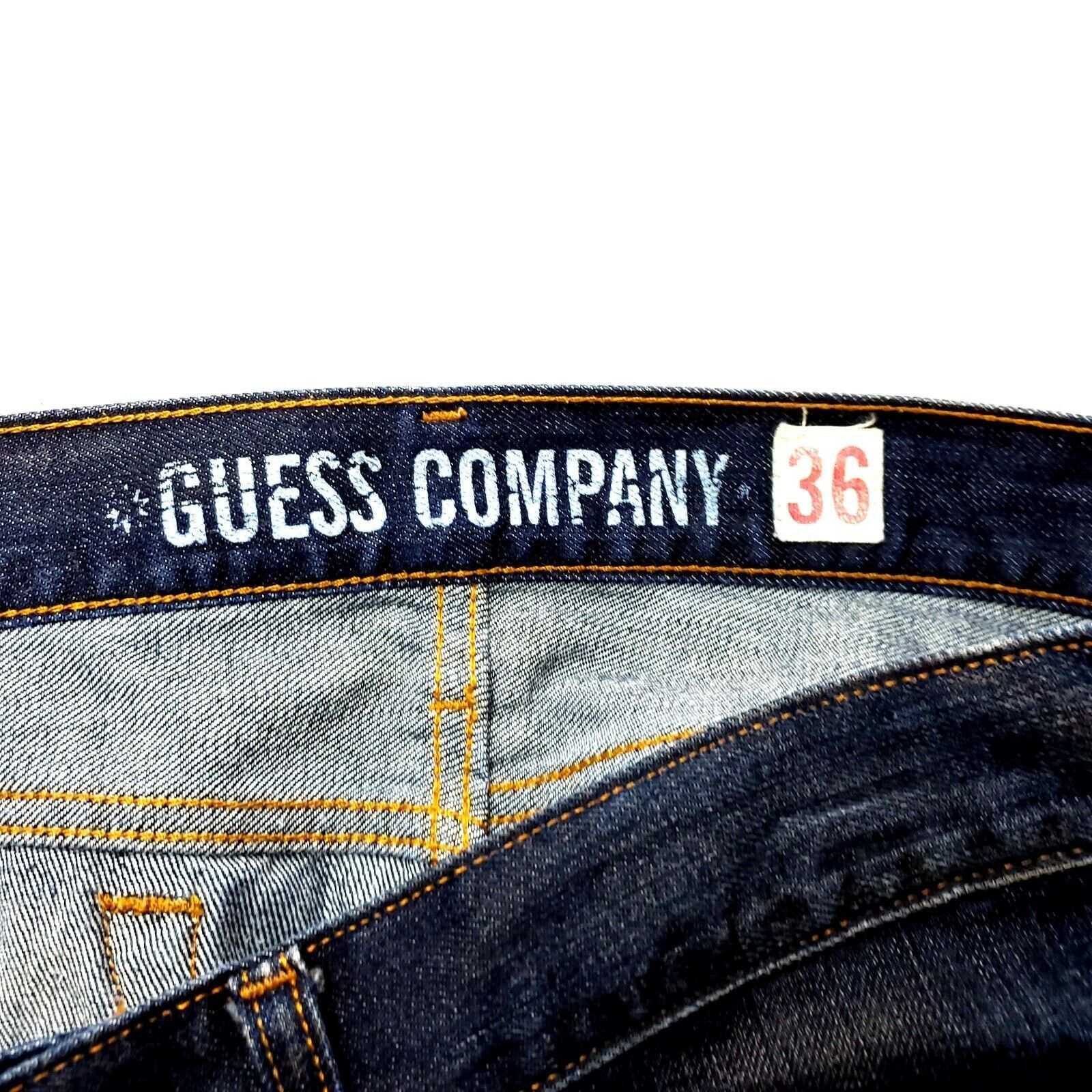 Guess Guess Cotton Denim Jeans 34/26 Dark Blue Natural Crease Low Size US 34 / EU 50 - 4 Thumbnail