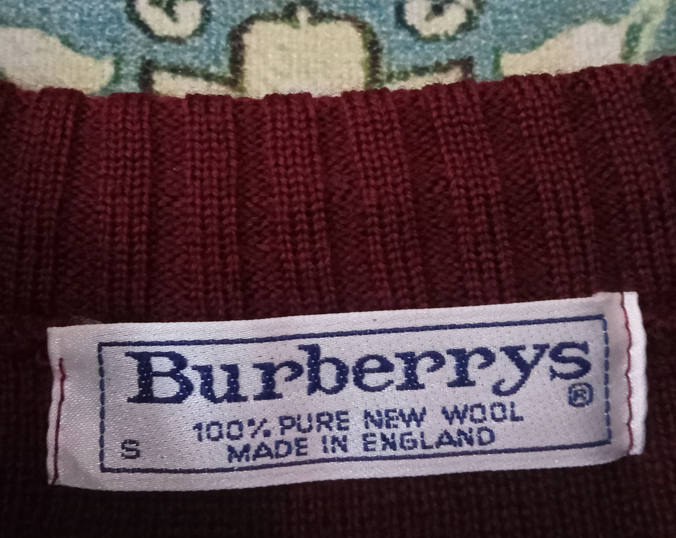 Burberry Burberrys 80s Vintage Wool Sweater Size US S / EU 44-46 / 1 - 3 Thumbnail