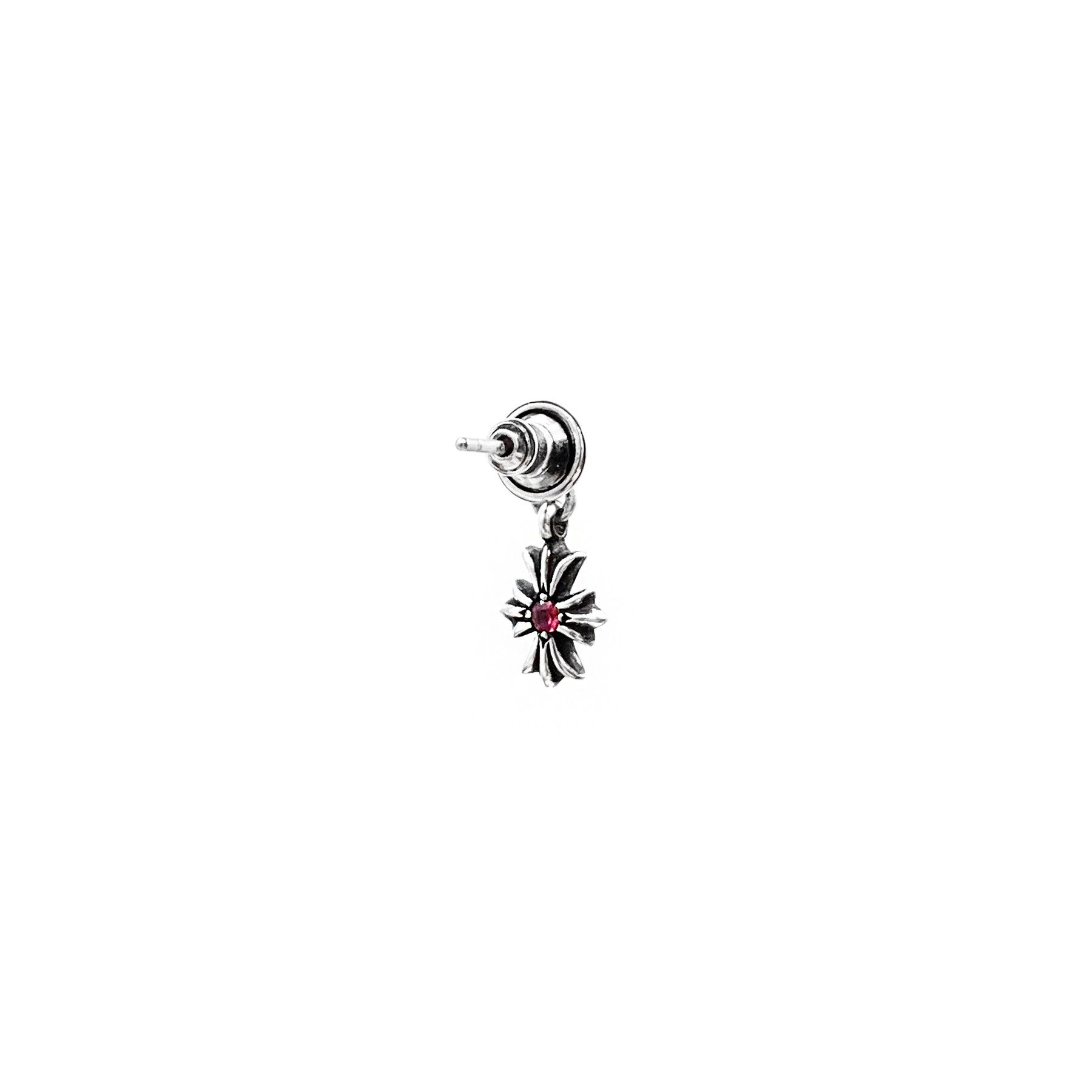 Chrome Hearts Chrome Hearts Silver Pink Saph Tiny E Plus Earring Drop Size ONE SIZE - 3 Thumbnail