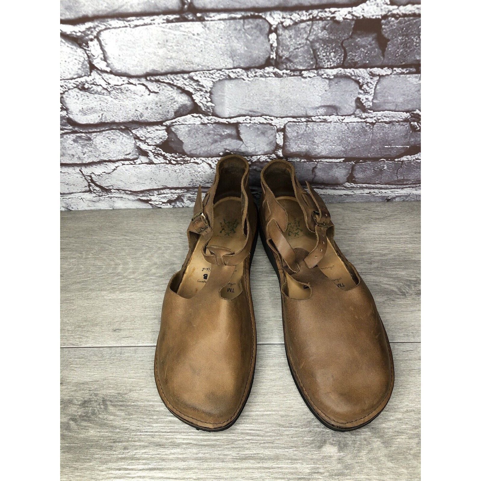Other Aurora Shoe Co. Brown Leather Closed Toe Mary Jane Shoes Wom Size US 11 / IT 41 - 2 Thumbnail