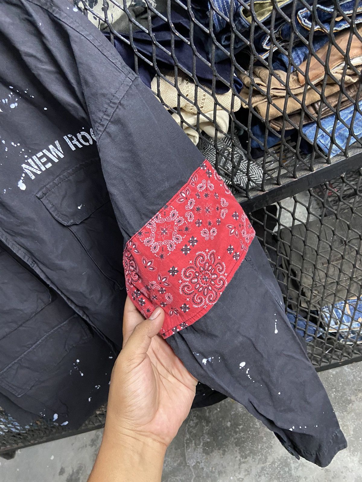 If Six Was Nine × Le Grande Bleu (L.G.B.) × Other Rare Hand Painted Baycrest Oi! Oi! Military Jacket Size US L / EU 52-54 / 3 - 6 Thumbnail