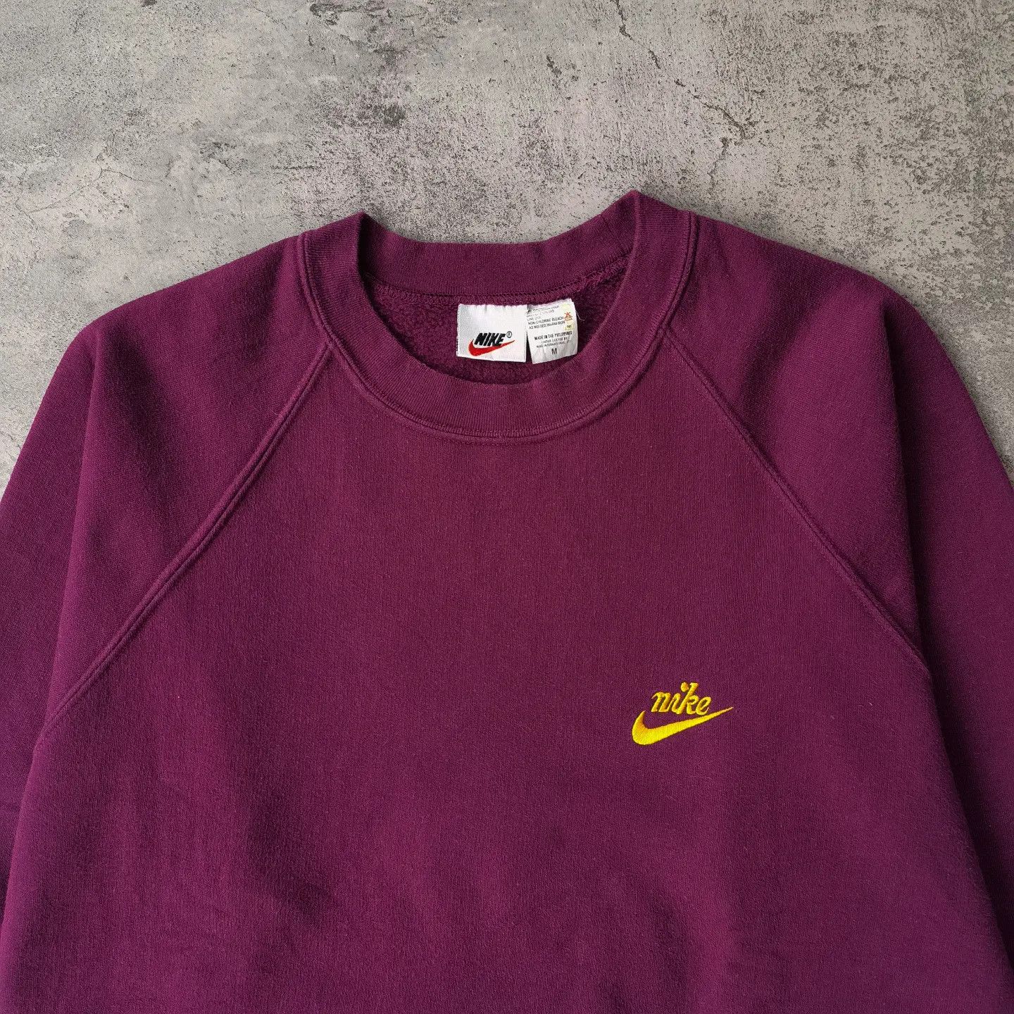 Nike × Vintage Vintage 90s Nike Purple Sweatshirt Size US M / EU 48-50 / 2 - 2 Thumbnail