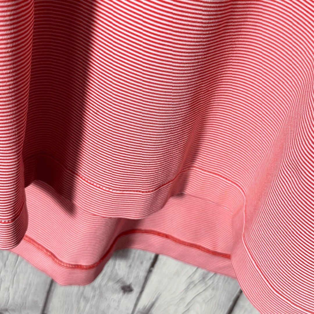 Peter Millar Peter Millar Summer Comfort Sean Polo Shirt Mens L Red Stripe Stretch Jersey Size US L / EU 52-54 / 3 - 4 Thumbnail