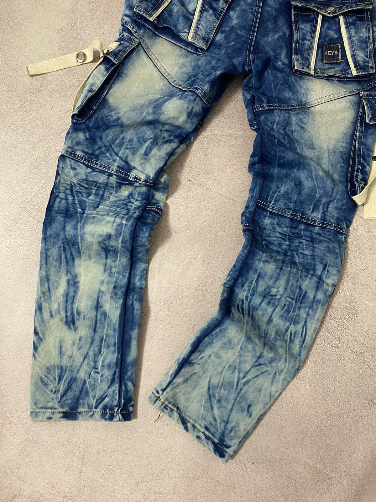 Vintage Dirty pants Faded Crash denim thrashed y2k distressed jeans Size US 32 / EU 48 - 4 Thumbnail