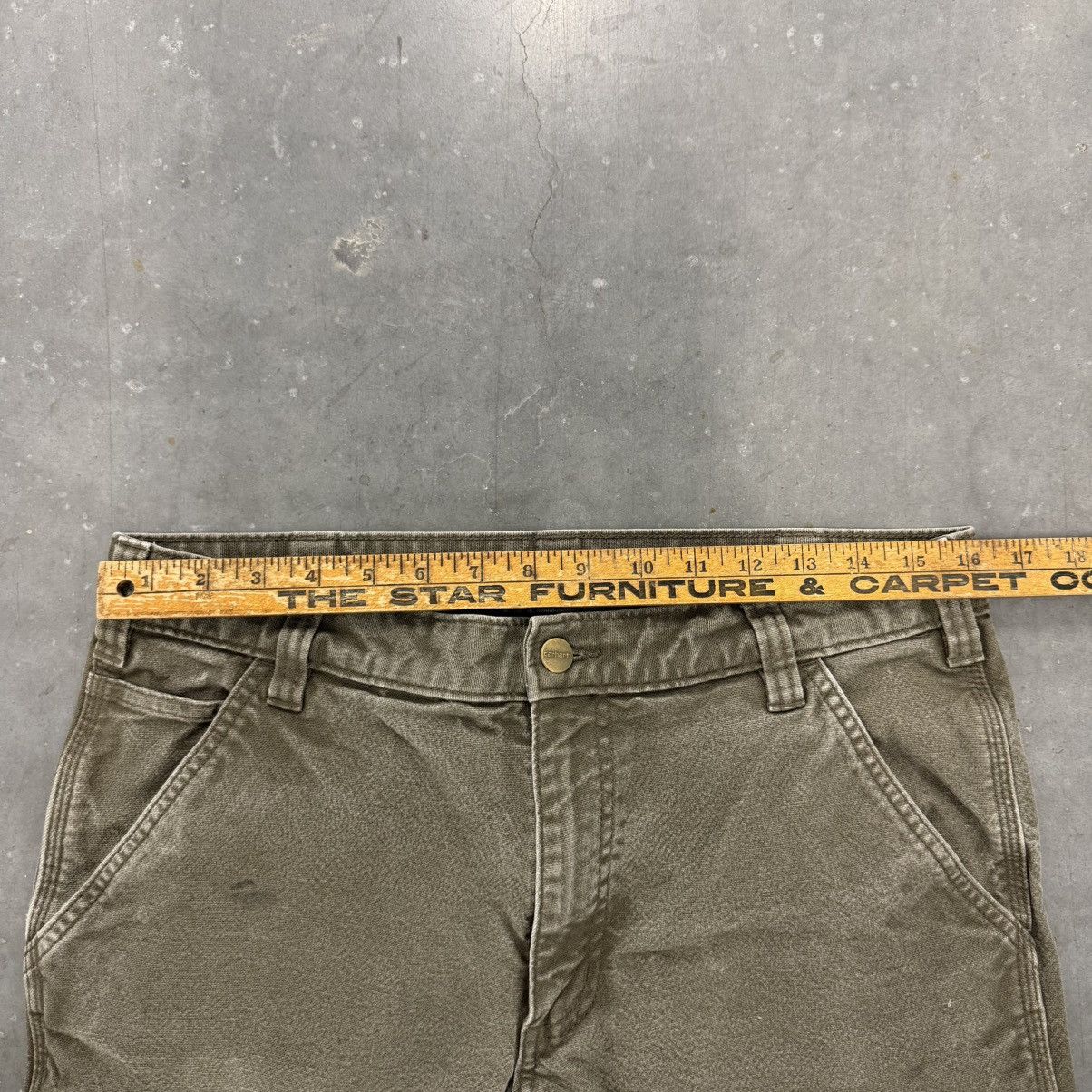 Carhartt × Carhartt Wip × Vintage Vintage Carhartt Faded Distressed Olive Green Work Pants Size US 32 / EU 48 - 18 Thumbnail
