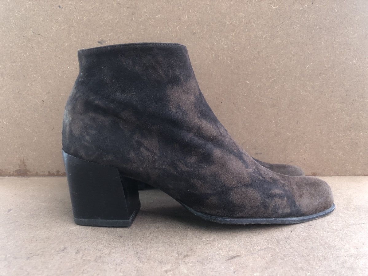 Prada × Vintage Vtg Prada Brown Suede Leather Women’s Ankle Boots Size 39 Size US 9 / IT 39 - 3 Thumbnail