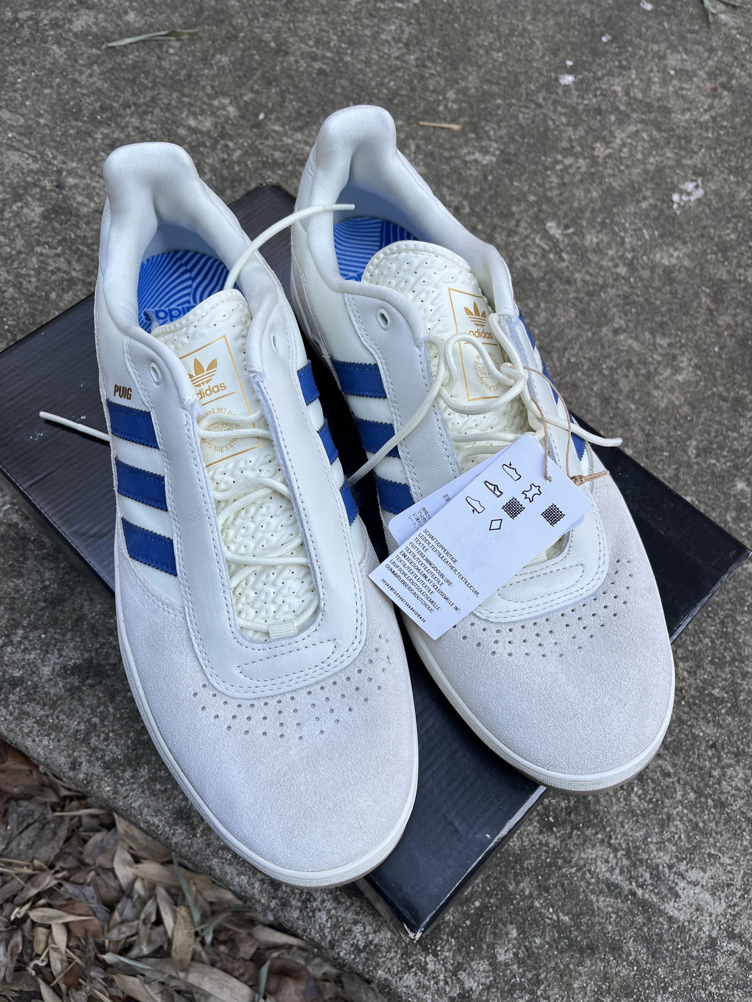 Adidas Adidas Puig - Ivory/Royal Blue/Gum 4 Size US 12 / EU 45 - 4 Thumbnail