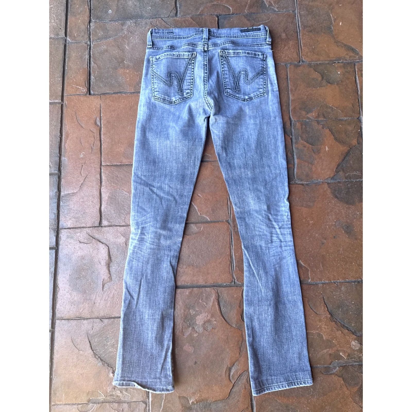 Citizens Of Humanity Citizens of Humanity Jeans Women Low Rise Straight Distressed 26 28.5in Gray Denim Slim Regular Zip Button Pockets Bohemian 90s Style Size 26" / US 2 / IT 38 - 4 Thumbnail