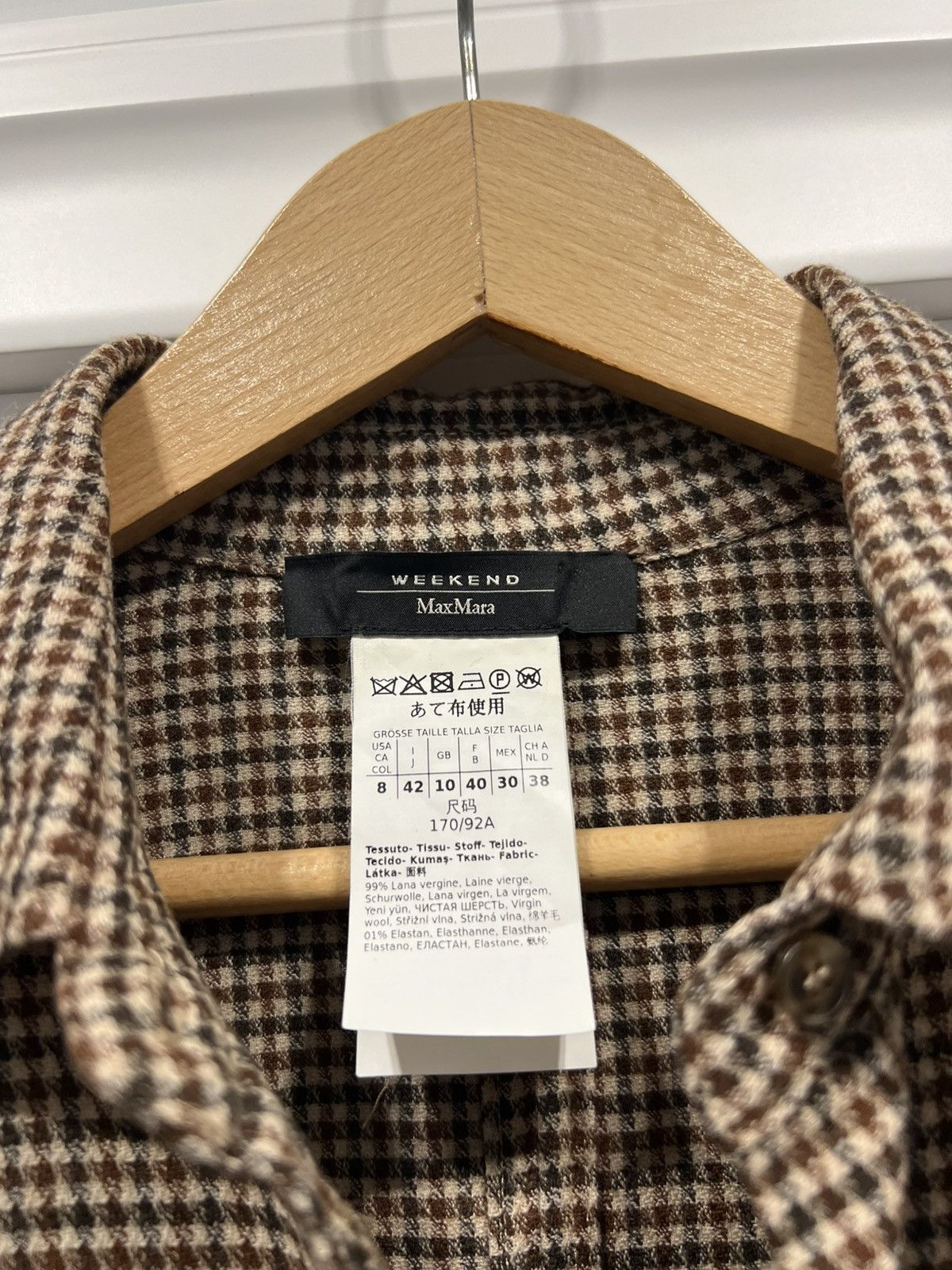 Weekend Max Mara Max Mara Weekend Otaria Patterned Wool Shirt Dress Size M / US 6-8 / IT 42-44 - 12 Thumbnail