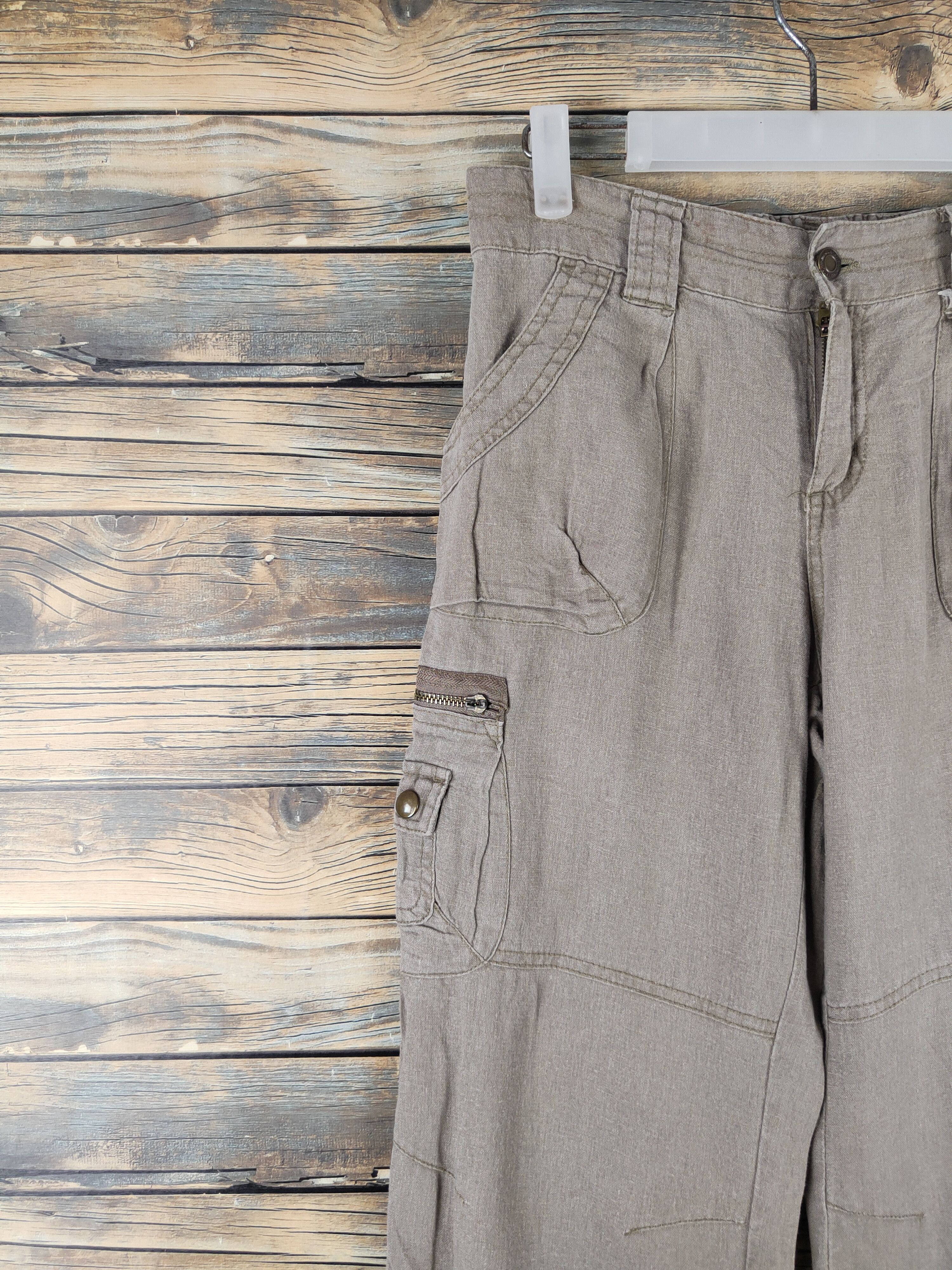 Japanese Brand DL Japanese Brand Brown Multipocket Cargo Pants #1296 Size US 28 / EU 44 - 3 Thumbnail
