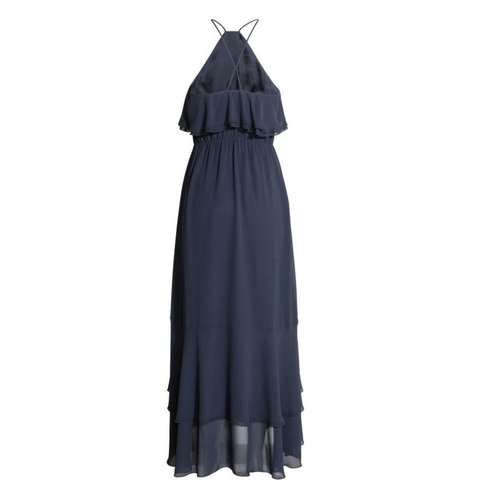 H&M H&M Women's Navy Blue Chiffon Maxi Dress in size US 8 NWT Size M / US 6-8 / IT 42-44 - 6 Thumbnail