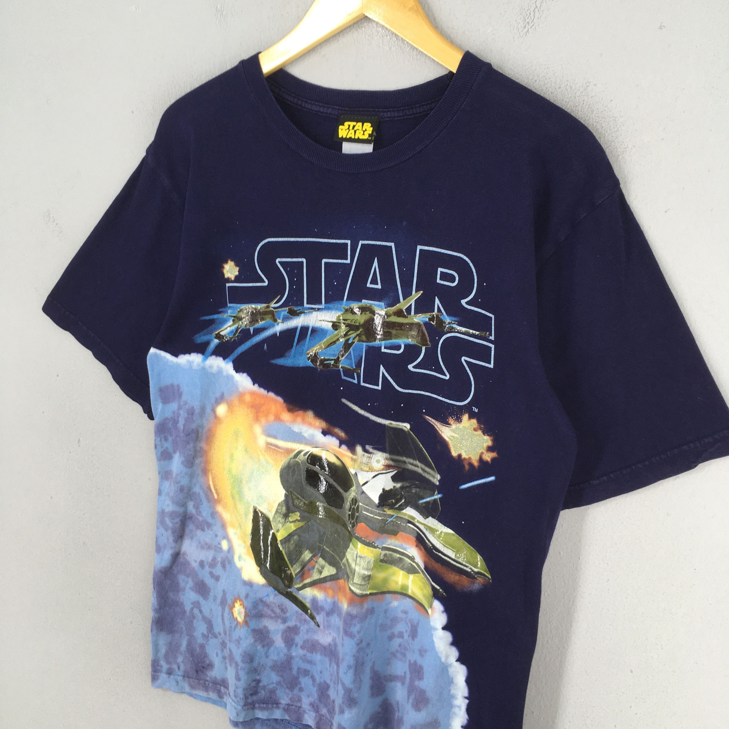 Star Wars 90s Star Wars Darth Vader Movies Tie Dye Blue Tshirt M Size US M / EU 48-50 / 2 - 3 Thumbnail