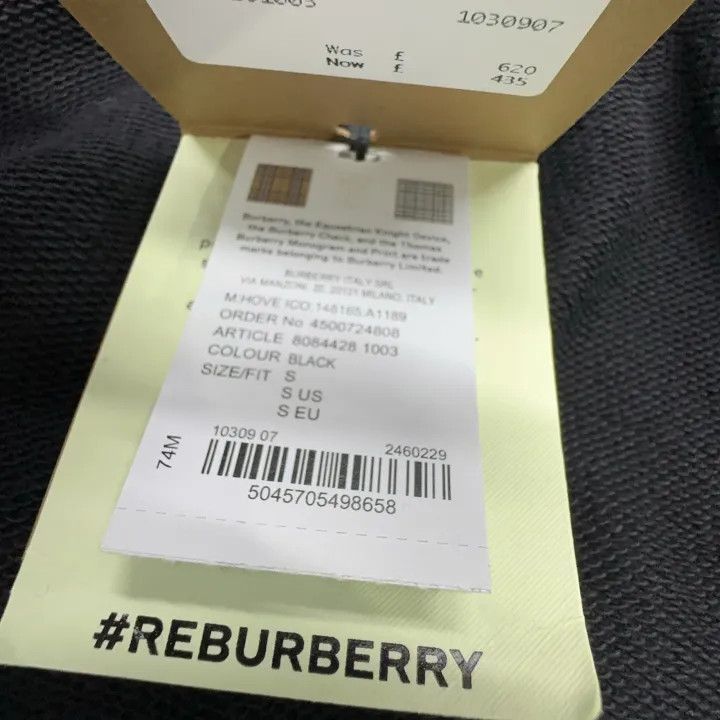 Burberry Burberry Burberry Black Hooded Zip Sweatshirt for Men-2507 Size US S / EU 44-46 / 1 - 6 Thumbnail