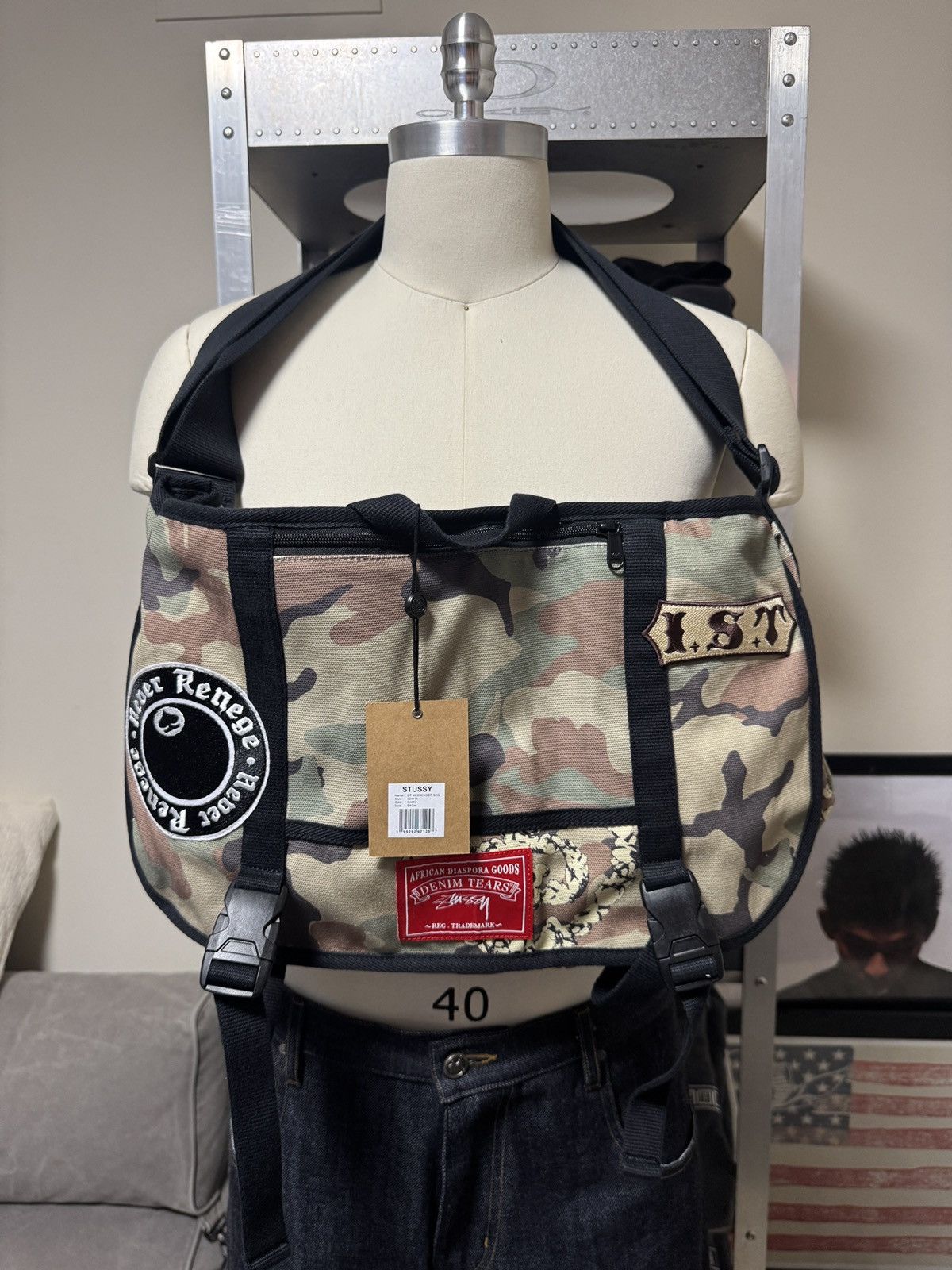 Stussy Denim Tears x Stussy Tears Messenger Bag | Grailed