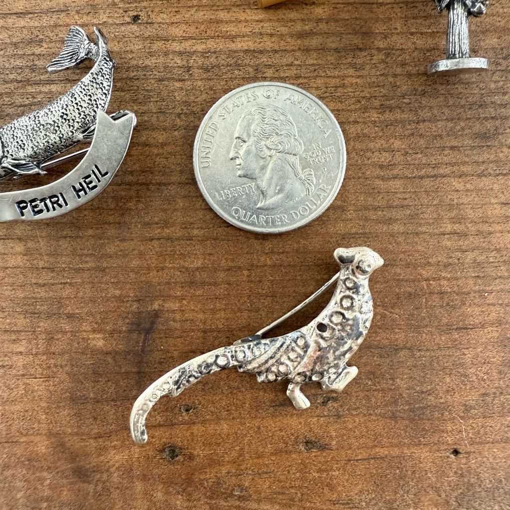 Vintage 3 Vintage Pewter Hat or Blazer Pins Size ONE SIZE - 3 Thumbnail