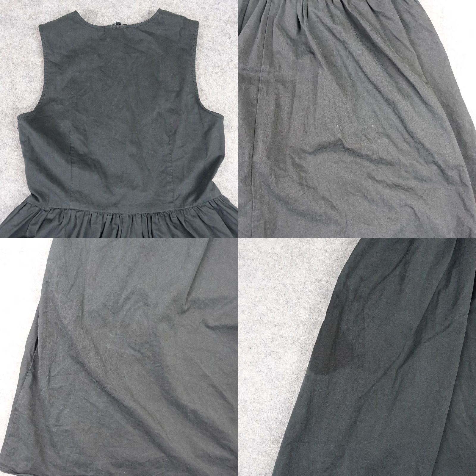 Vintage Sister Jane Dress Womens Small Black Sleeveless Fit & Flare Maxi Front Buttons VTG Dress Size S / US 4 / IT 40 - 9 Thumbnail