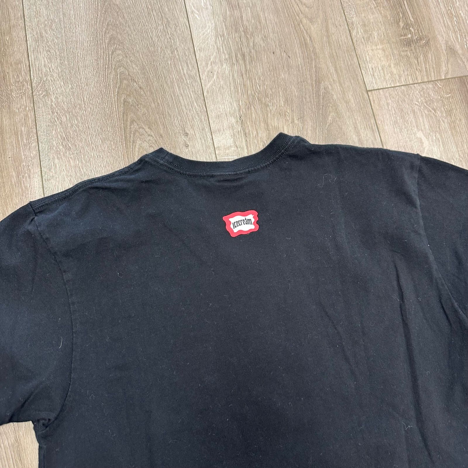 Icecream Ice Cream Running Dog Striped red Black Tee T Shirt Medium Size US M / EU 48-50 / 2 - 5 Thumbnail