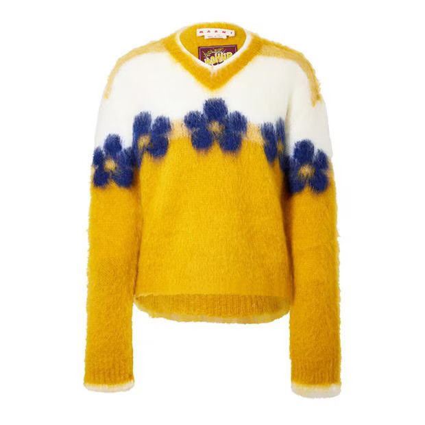 Marni o1g2r1mq0524 Flower Sweaters in Multicolor Size US M / EU 48-50 / 2 - 1 Thumbnail