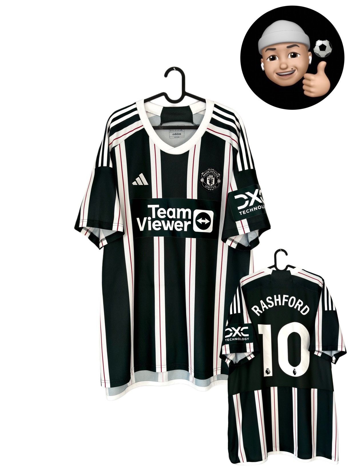 Adidas 2023 2024 Manchester United Away Adidas Soccer Jersey Shirt Size US XXL / EU 58 / 5 - 1 Thumbnail