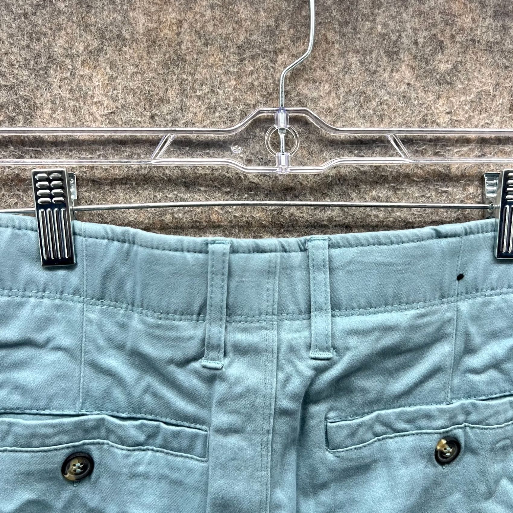Nat Nast Nat Nast Shorts Mens 32 Light Blue Chino Flat Front Canvas Straight Fit Cotton Pants Casual Fall Summer Size US 32 / EU 48 - 2 Thumbnail