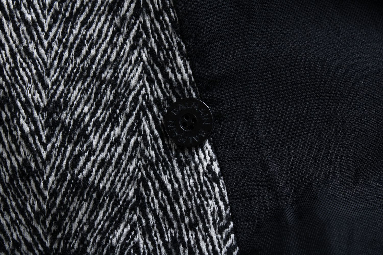 Balmain Balmain, black and white wool coat Size XS / US 0-2 / IT 36-38 - 7 Thumbnail