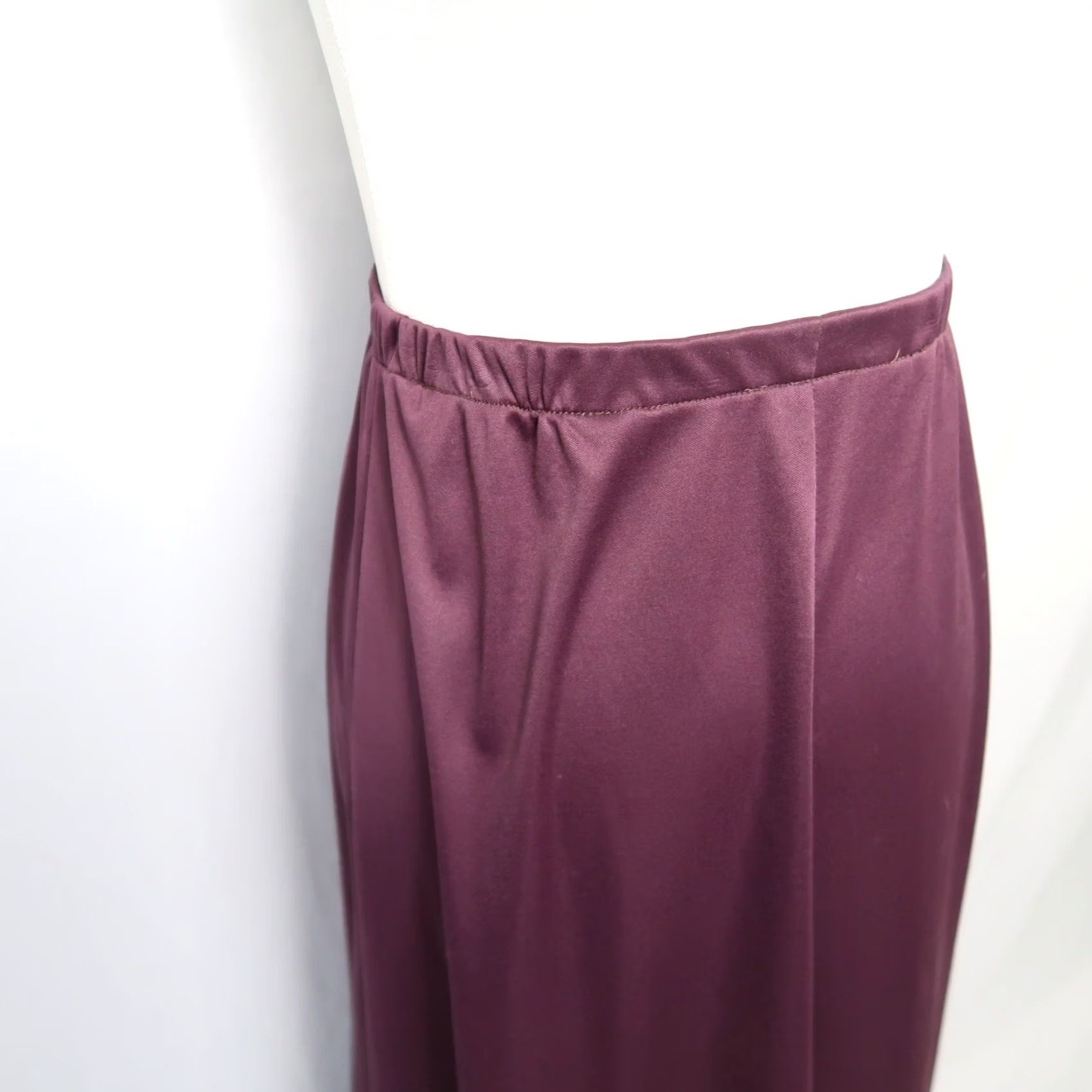 Vintage VINTAGE plum purple satin maxi skirt Small 90s Size 28" / US 6 / IT 42 - 2 Thumbnail
