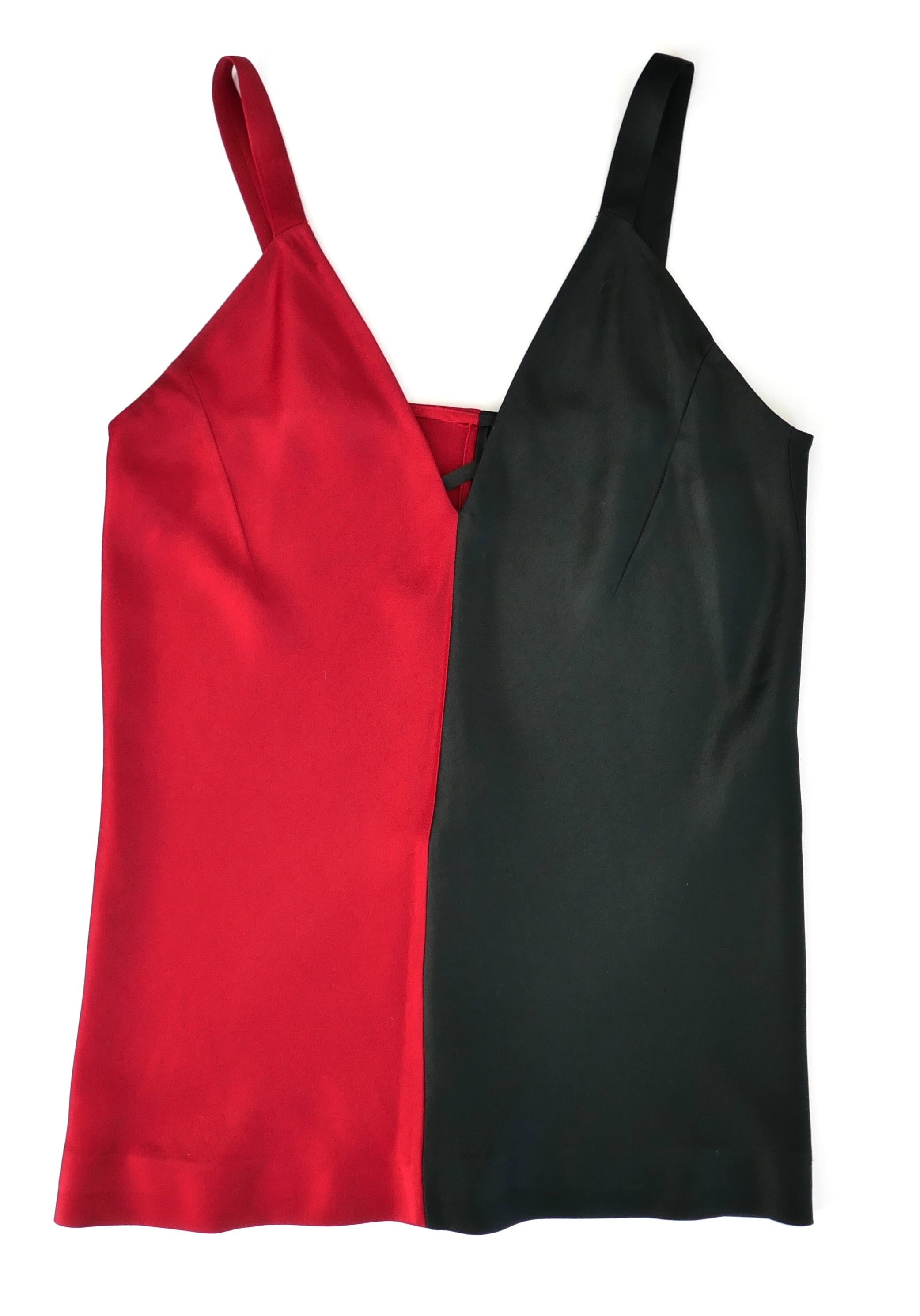 Haider Ackermann SS18 Red & Black Vest Top