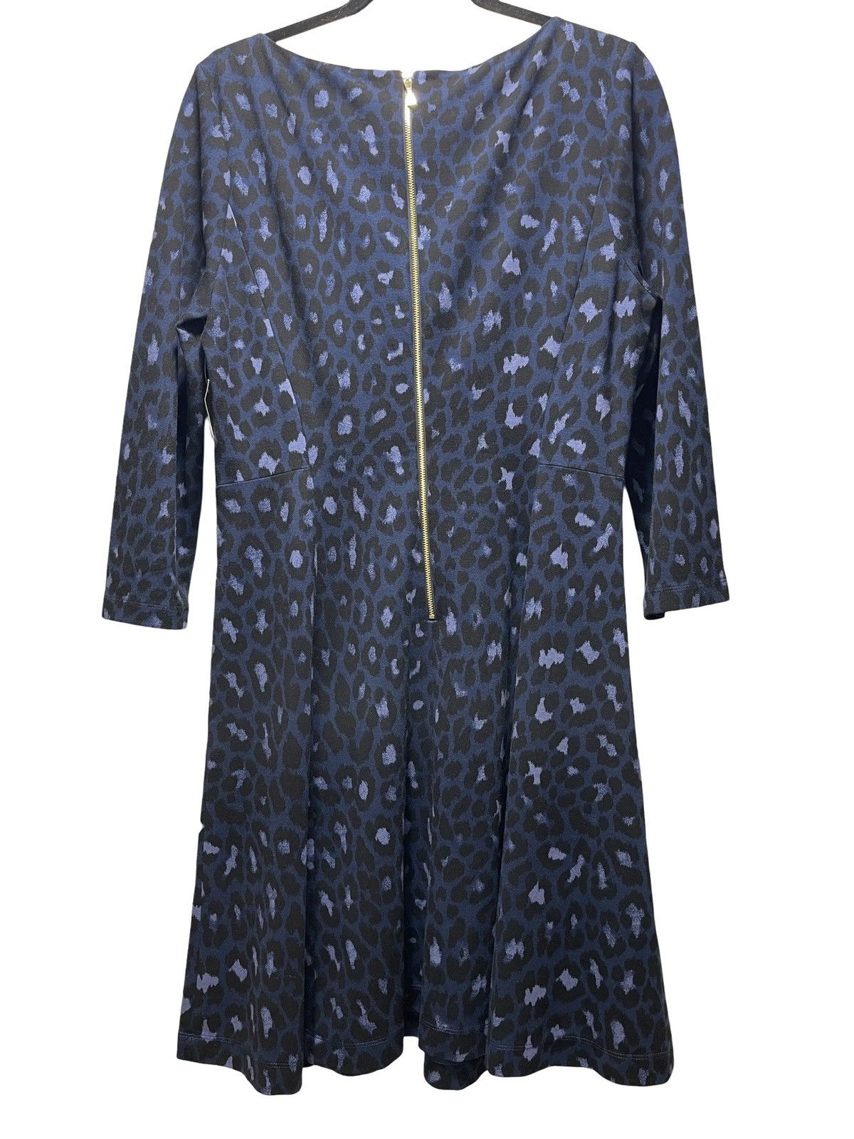 Kate Spade NWT Kate Spade Leopard Ponte Dress Blue/Black Size 14 Size XL / US 12-14 / IT 48-50 - 2 Thumbnail