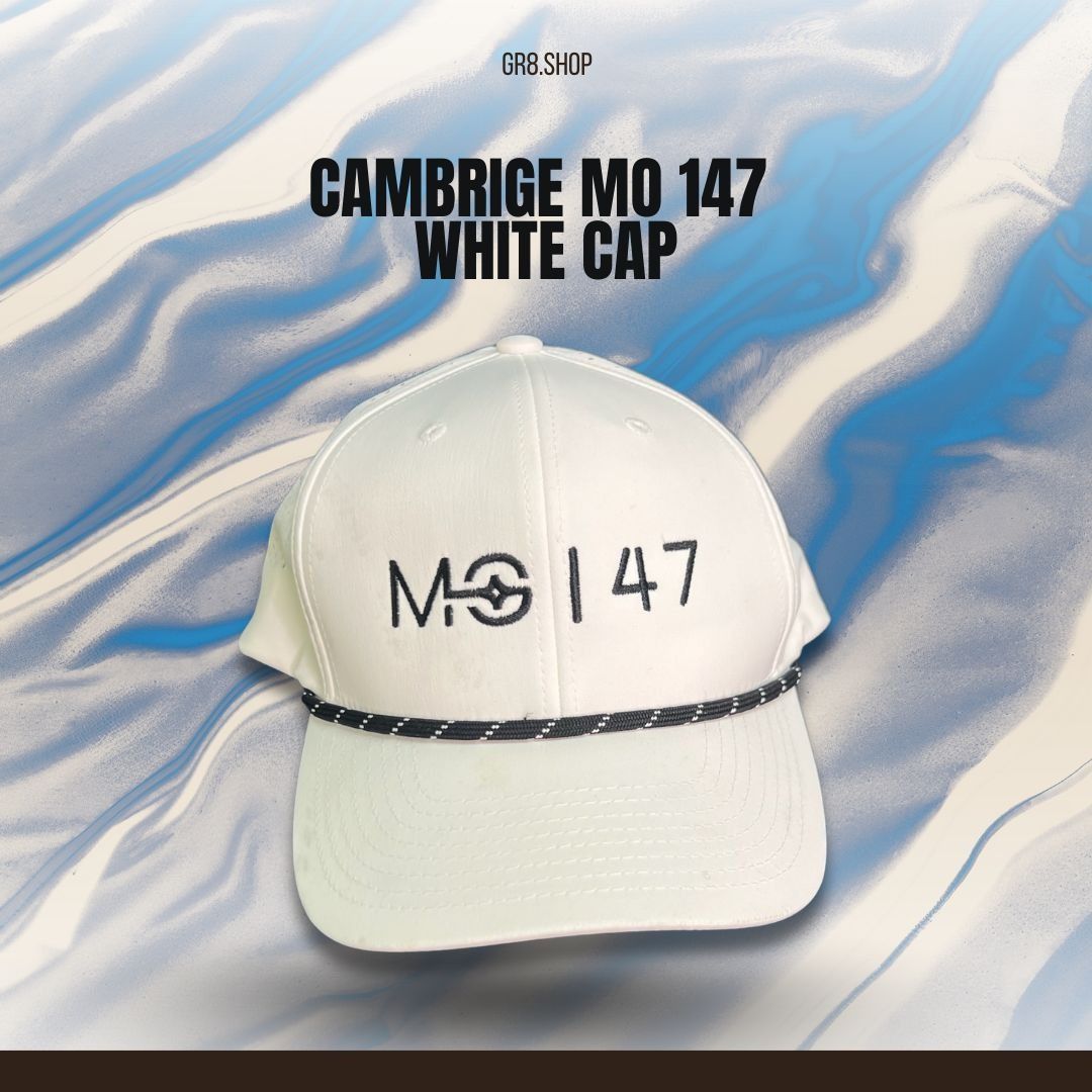 Other Cambridge MO 147 White Cap With Embroidered Logo & Adjustabl Size ONE SIZE - 1 Thumbnail
