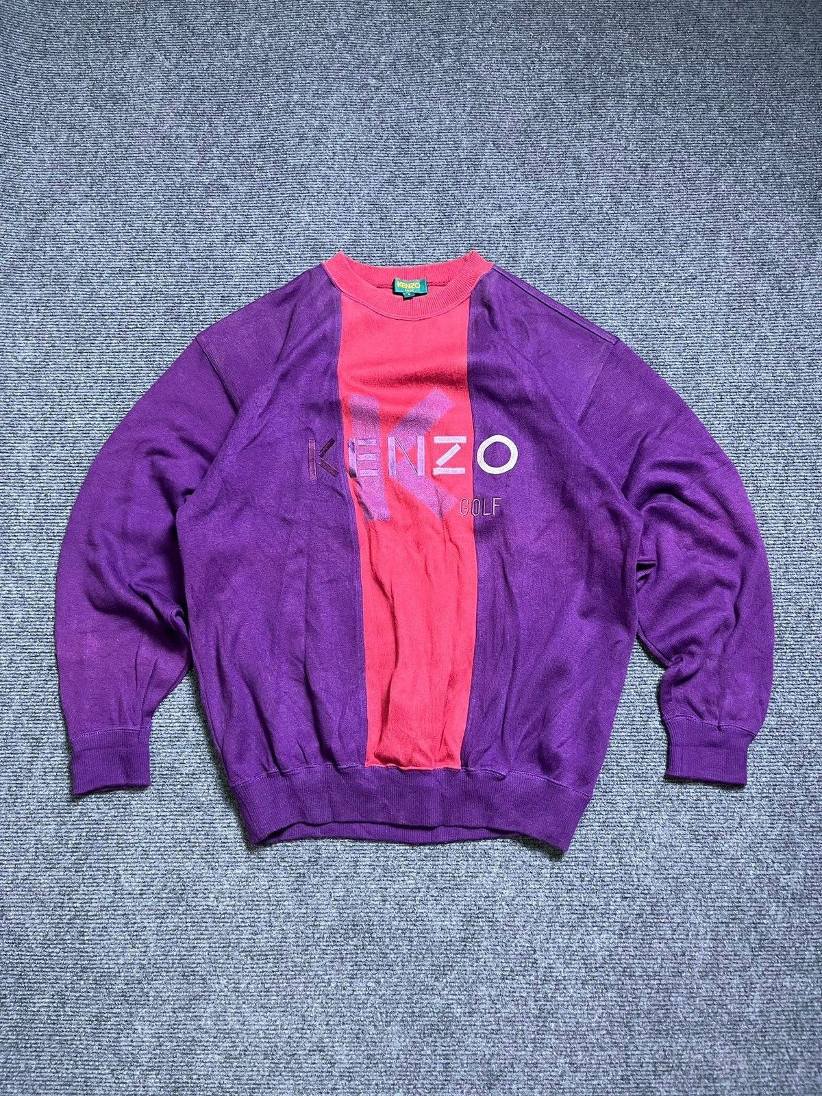 Kenzo Kenzo golf Sweater jacket Colorblock panel design Size US M / EU 48-50 / 2 - 1 Thumbnail