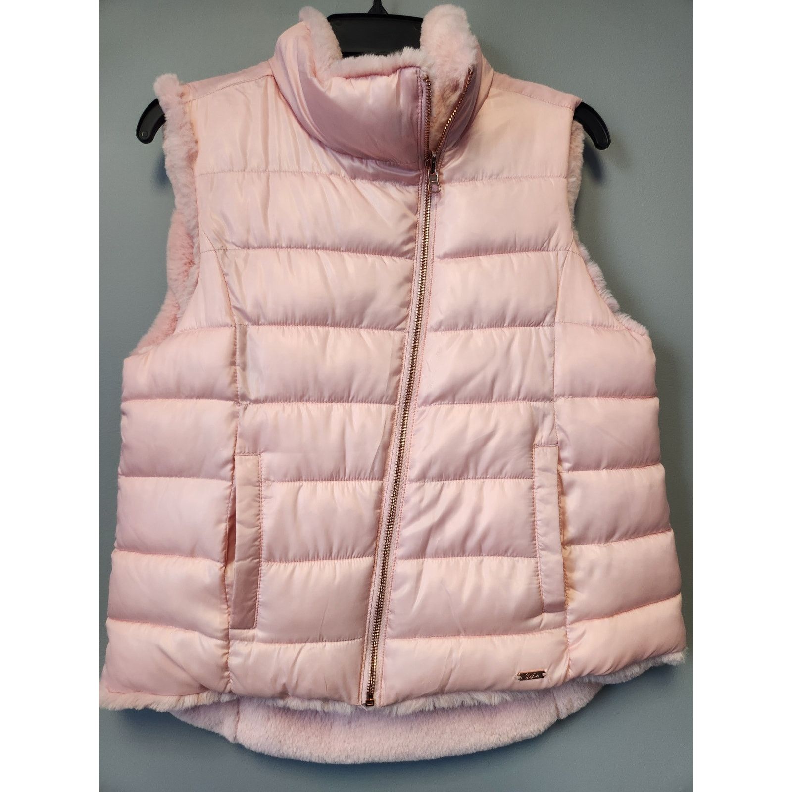 Other NWOT Justice Reversible Faux Fur Puffer Vest 14/16 Pink Size XXL / US 16-18 / IT 52-54 - 3 Thumbnail