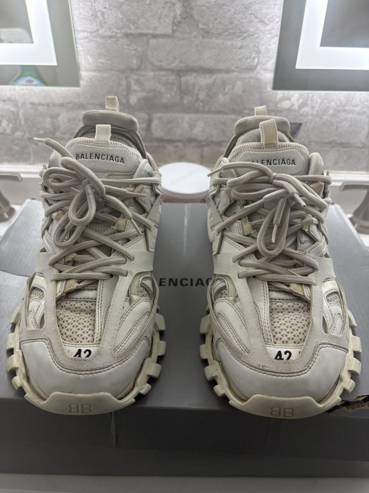 Balenciaga White Balenciaga Tracks Size US 9 / EU 42 - 3 Thumbnail