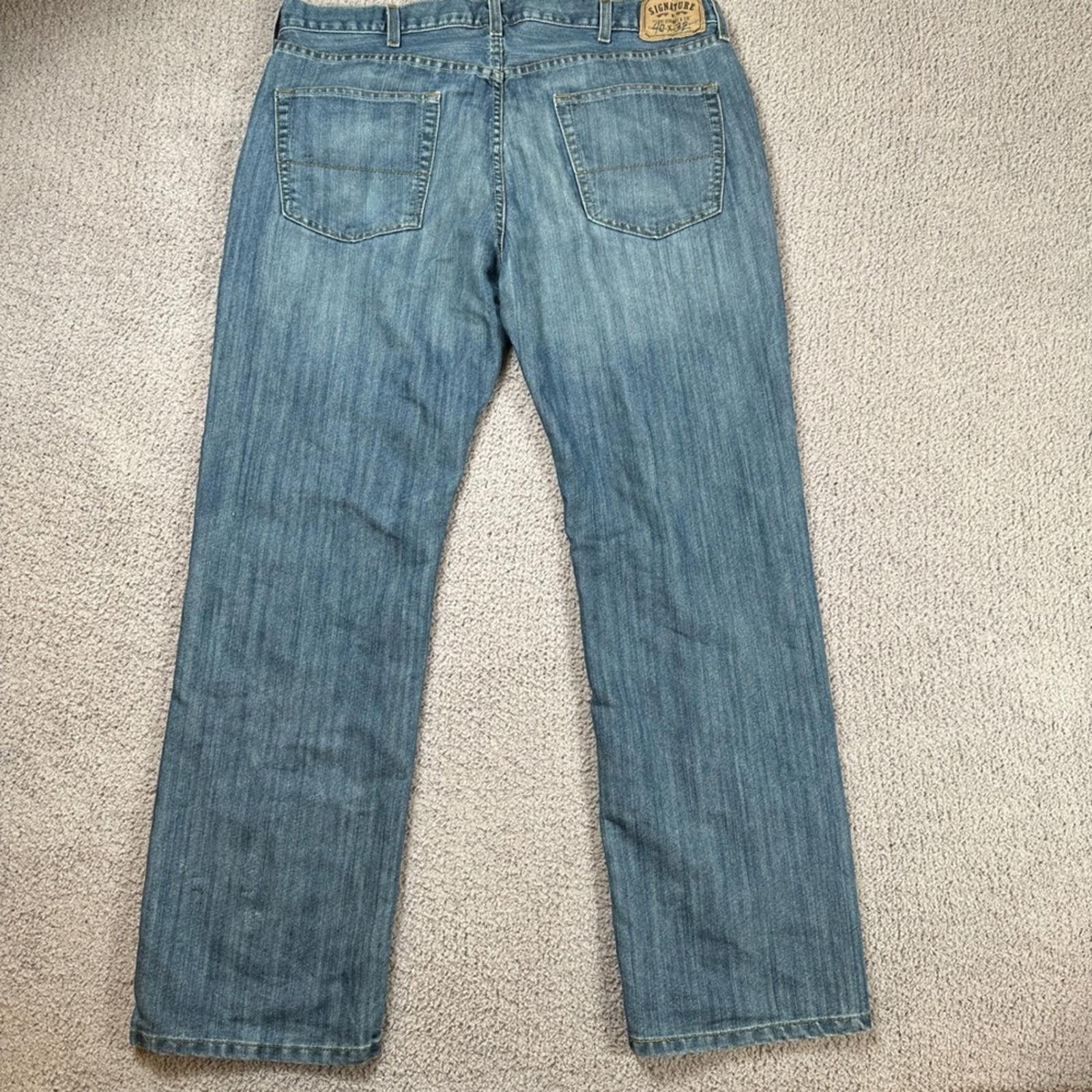 Levi's Levis Signature Straight Leg Jeans Men 40x32 Blue Denim Size US 40 / EU 56 - 2 Thumbnail