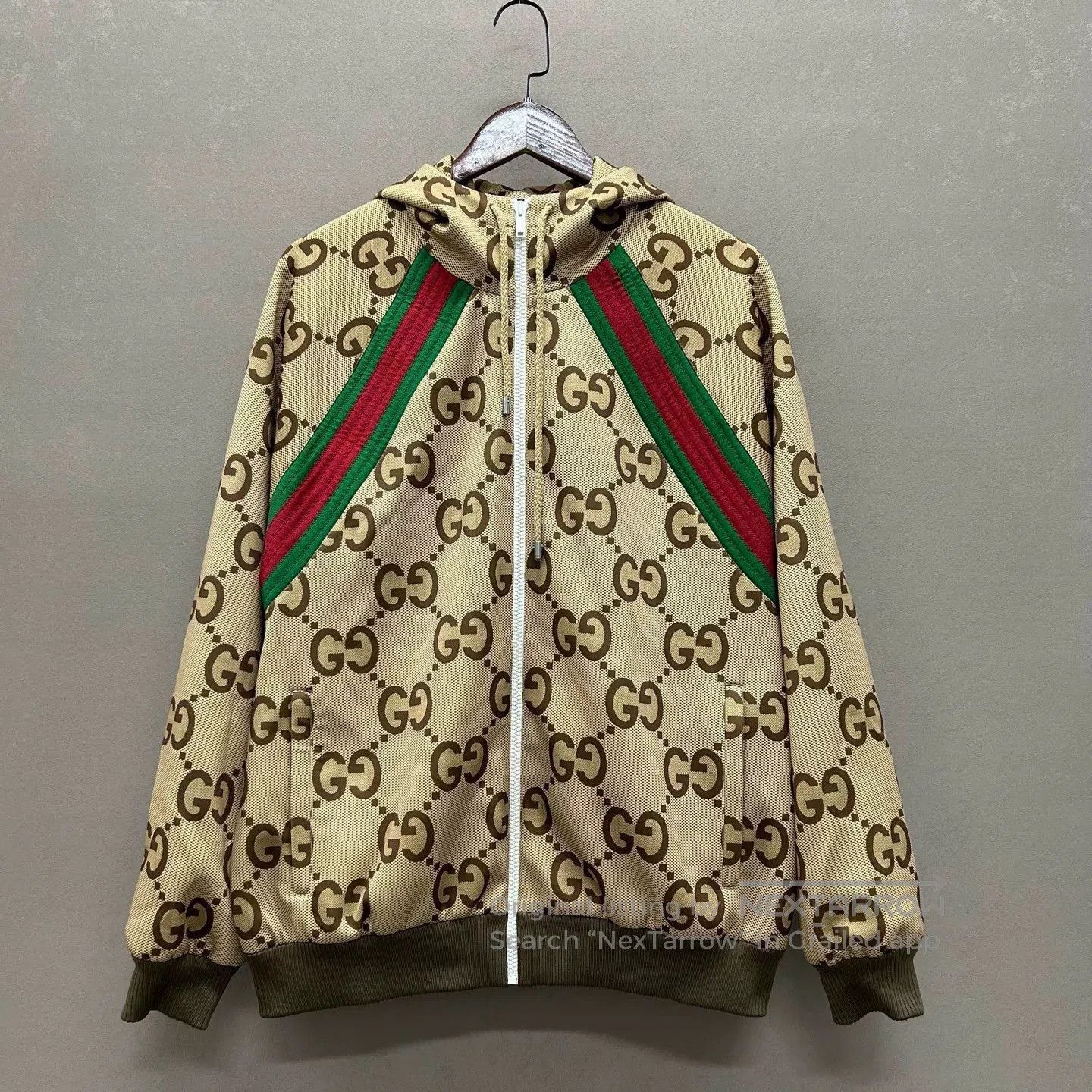 Gucci Gucci Brown Striped Zip-up Hooded Jacket. Size US S / EU 44-46 / 1 - 1 Thumbnail
