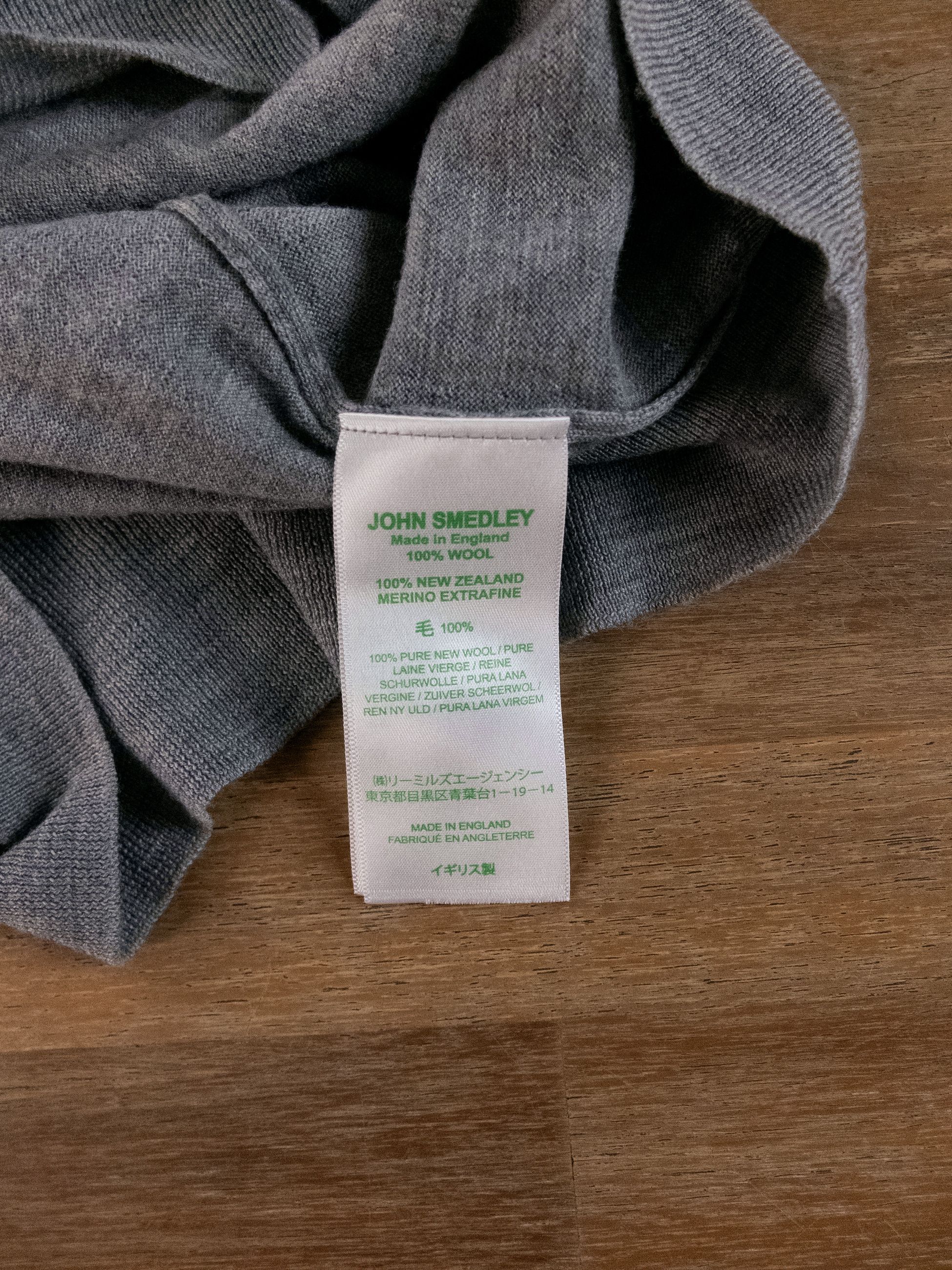 John Smedley JOHN SMEDLEY Belper solid gray merino wool polo sweater XXL Size US XXL / EU 58 / 5 - 8 Thumbnail