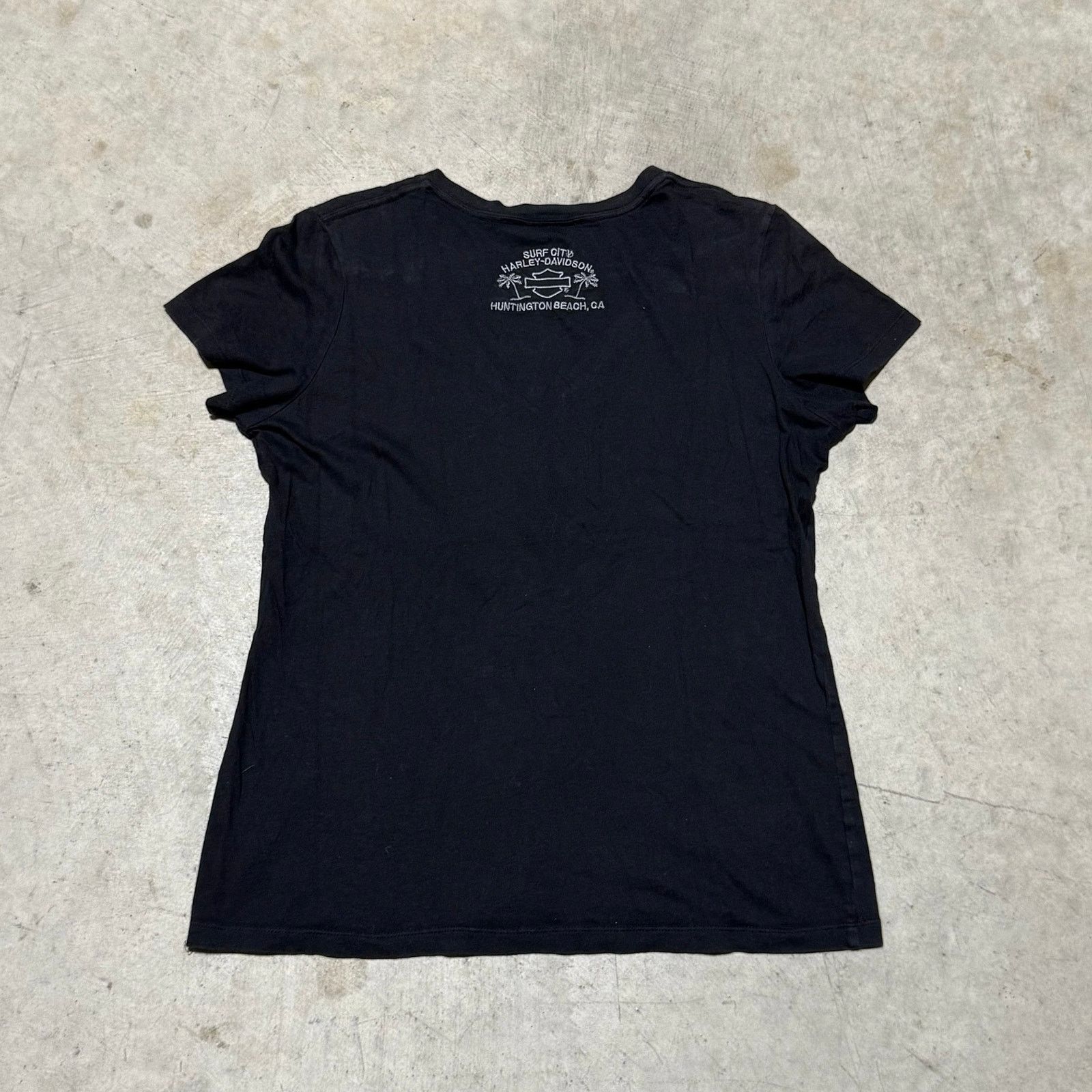 Harley Davidson Vintage woman’s Harley Tee Wings / Skulls Large Size L / US 10 / IT 46 - 4 Thumbnail