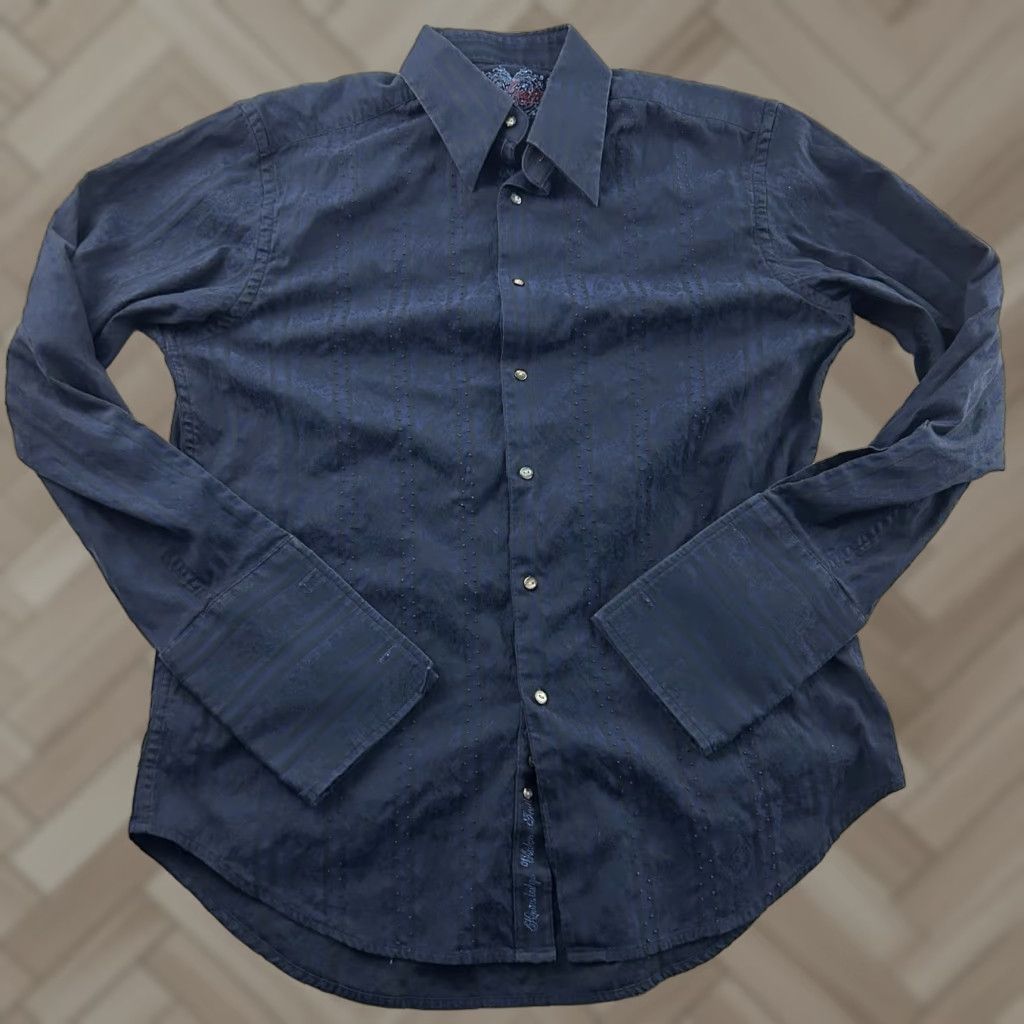 Robert Graham Robert Graham Blue Button-Up Shirt Long Sleeve Cuff Men Large Size US L / EU 52-54 / 3 - 1 Thumbnail