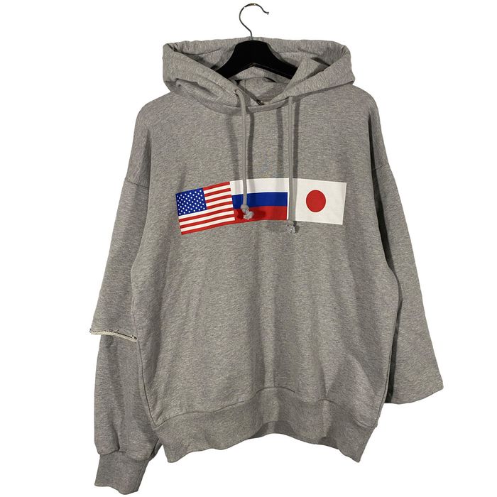 Gosha rubchinskiy asymmetric 2024 flag print hoodie