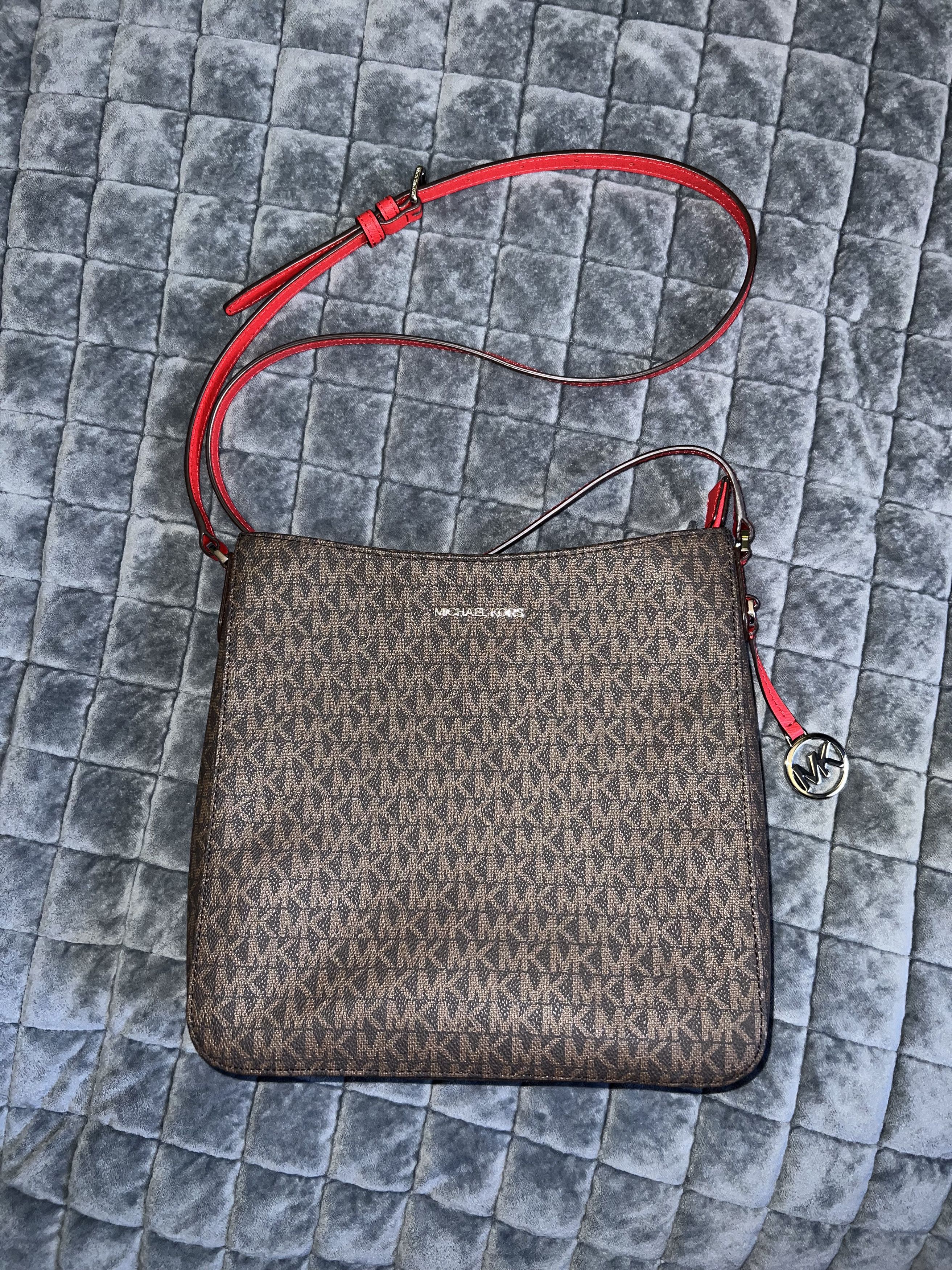 Michael Kors Jet Set Travel Large Messenger Crossbody Bag in Brown, Women's