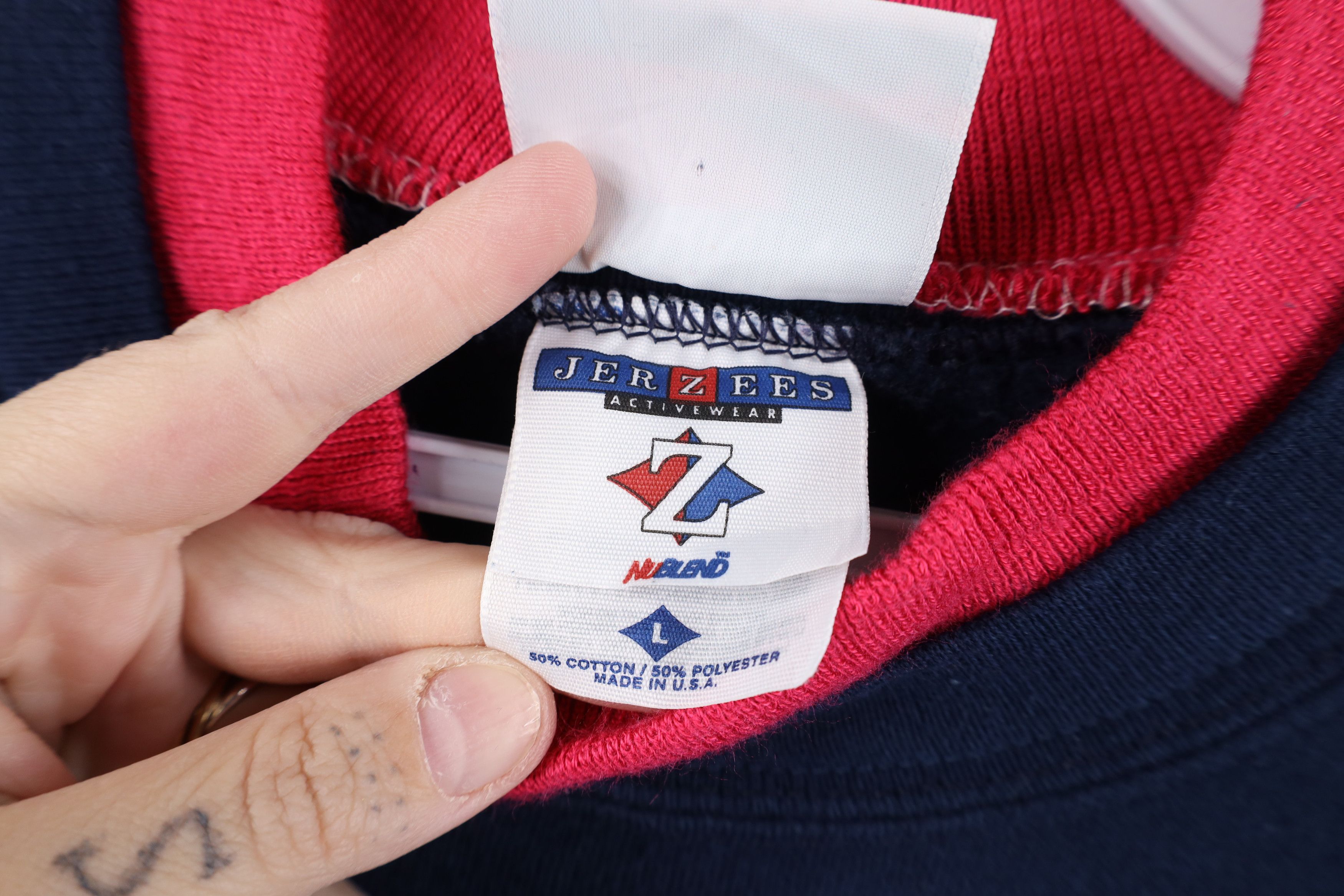 Vintage Vintage 90s Streetwear Bird Flower Sweatshirt Blue USA Size L / US 10 / IT 46 - 10 Thumbnail